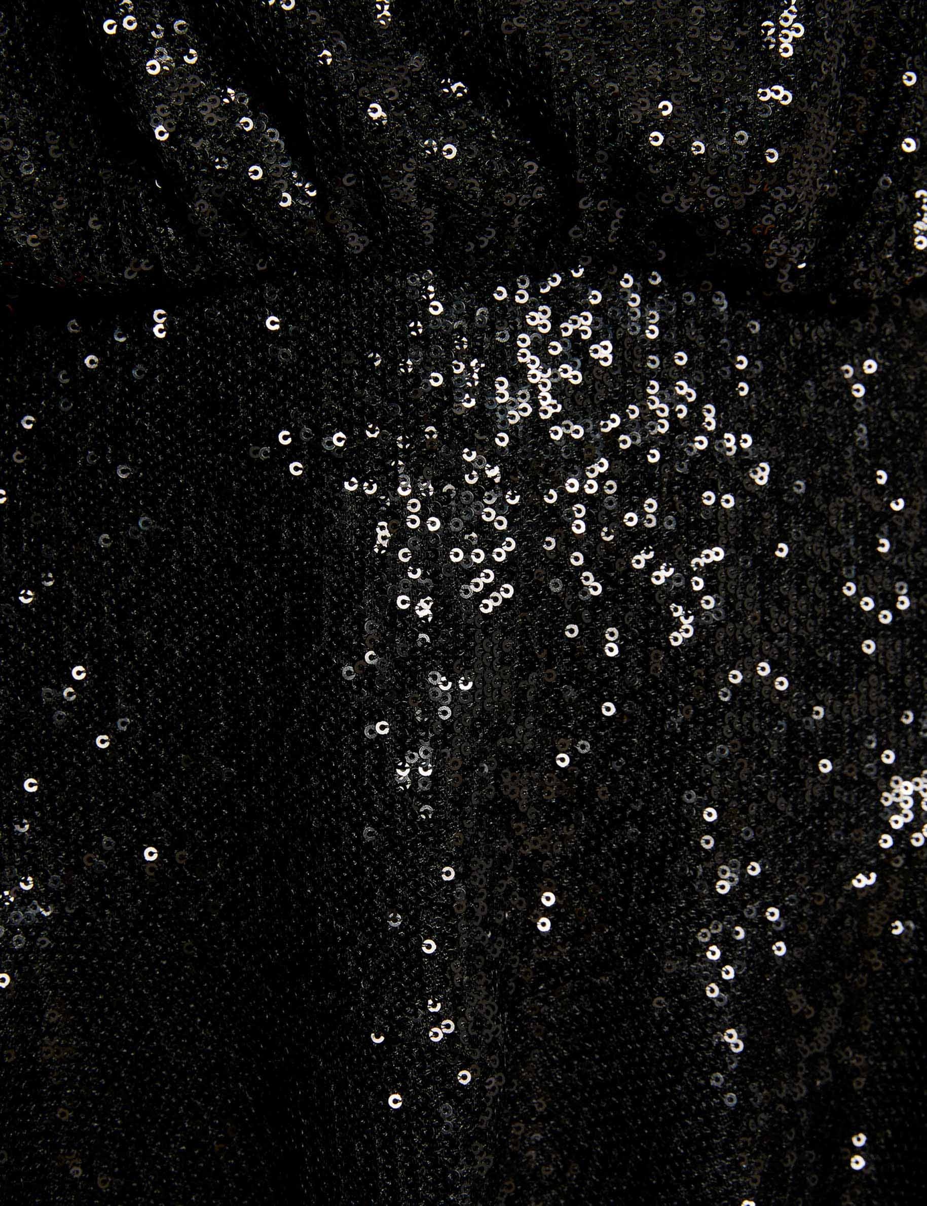 robe courte sequins noir femme null