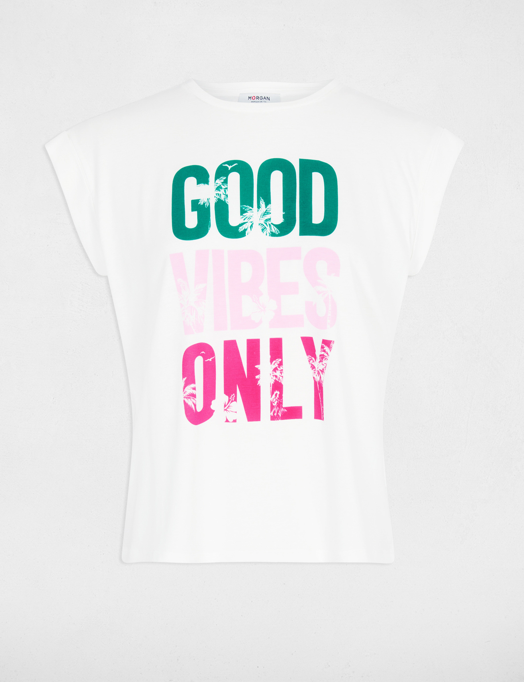 T-shirt manches courtes blanc femme