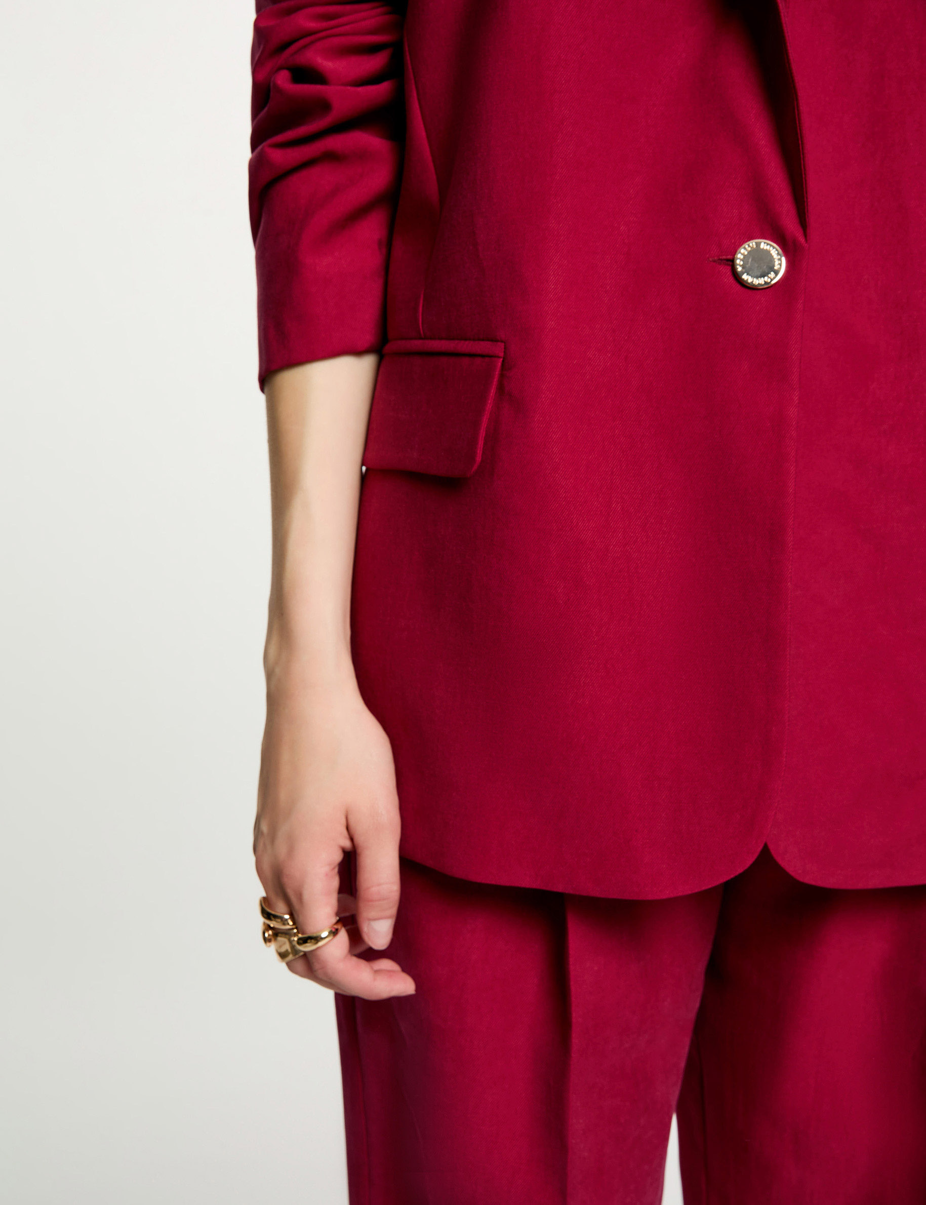 Veste blazer bordeaux femme