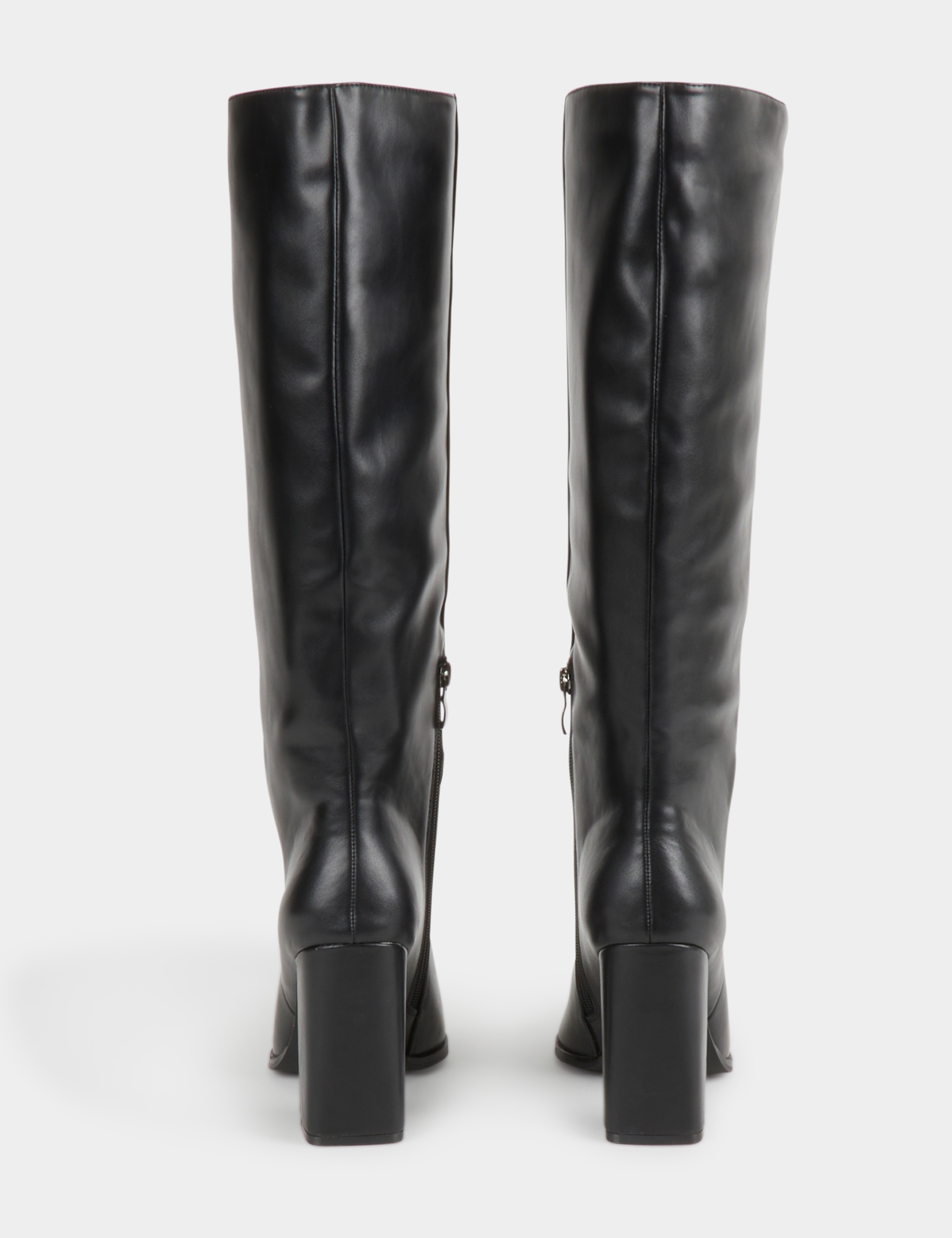 bottes a talons et bouts pointus noir femme Bottes à talons et bouts pointus noir femme