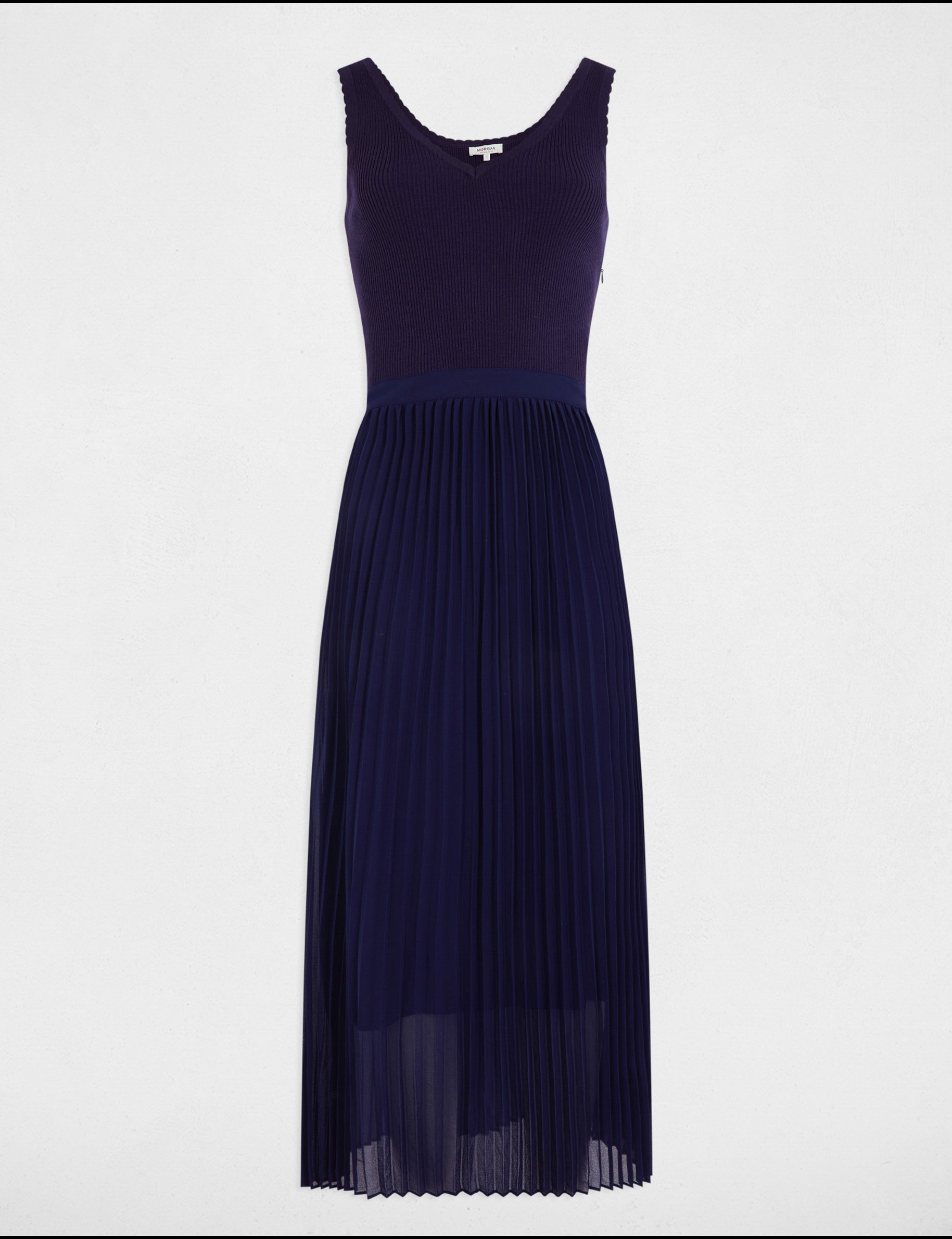 robe tricot longue cintree bleu marine femme Robe tricot longue cintrée bleu marine femme
