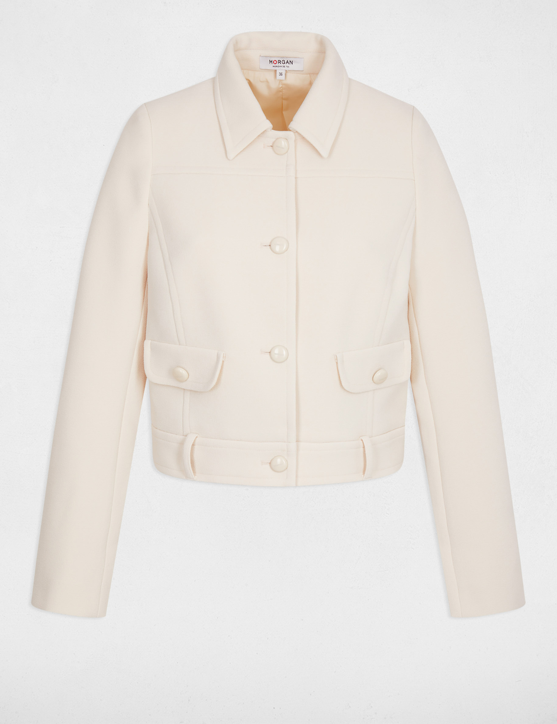 Veste courte creme femme