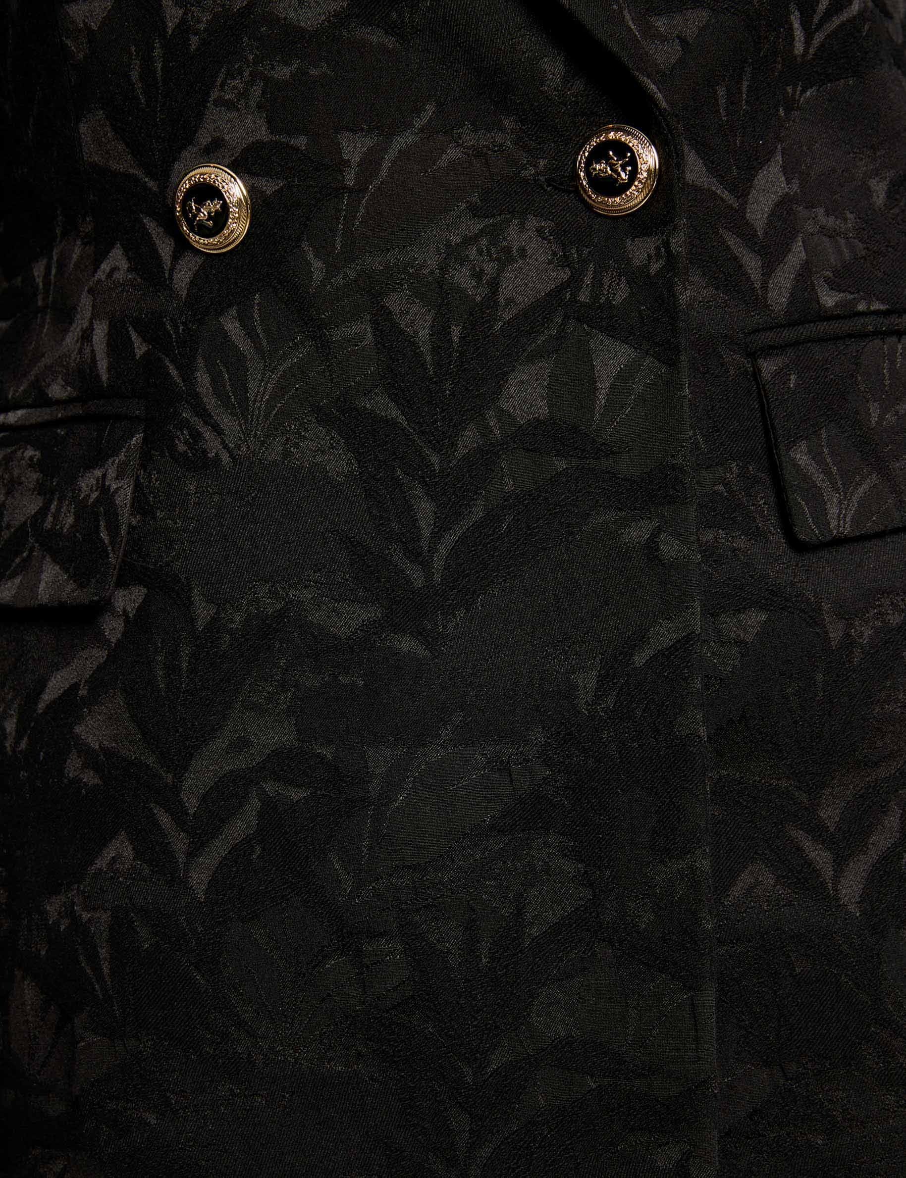 veste jacquard ajustee noir femme null