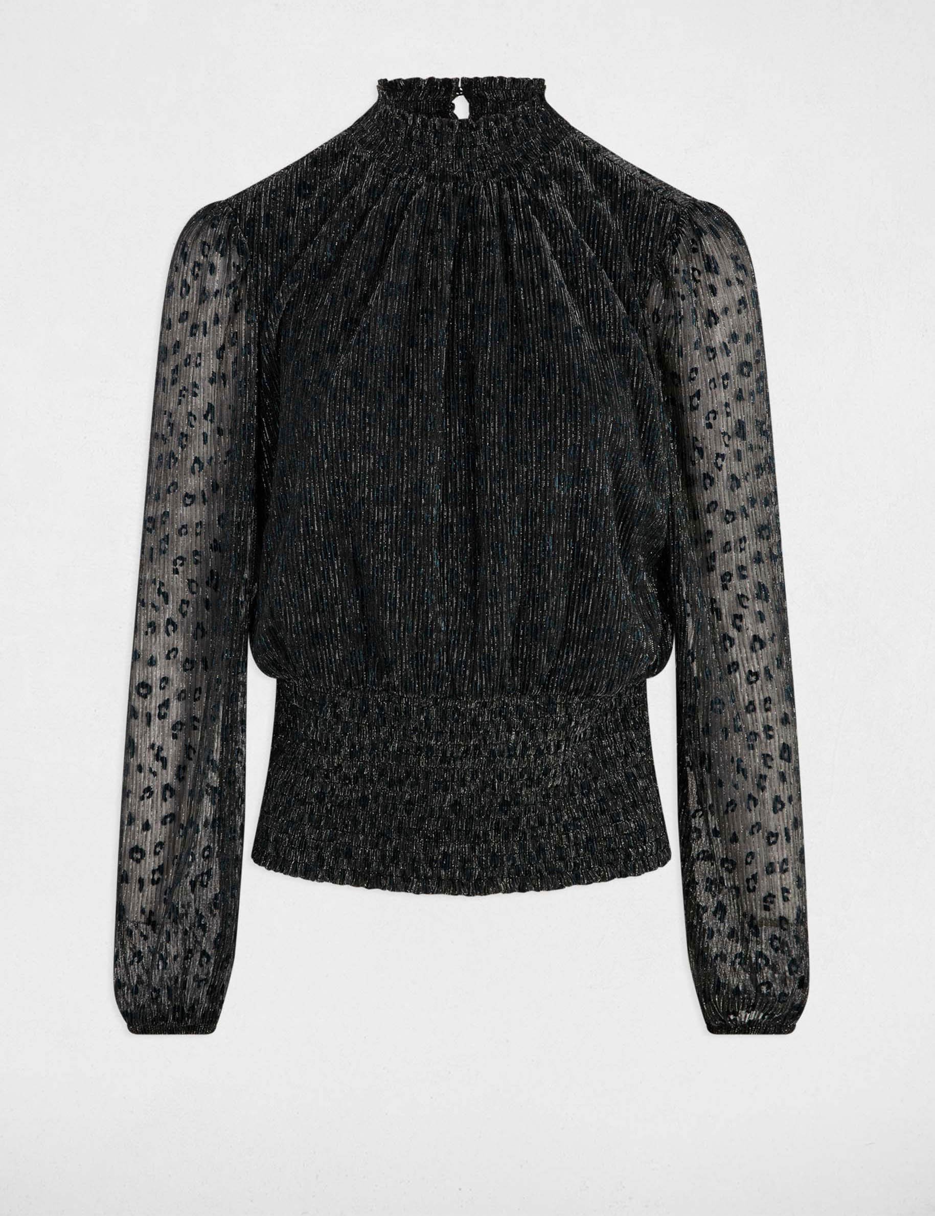 t shirt met opstaande kraag zwart vrouw T-shirt met opstaande kraag zwart vrouw