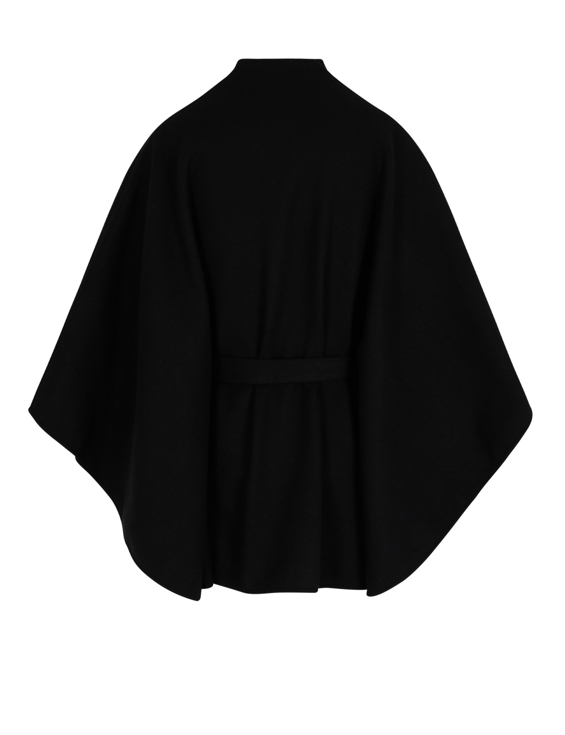 cape met ceintuur zwart vrouw Cape met ceintuur zwart vrouw