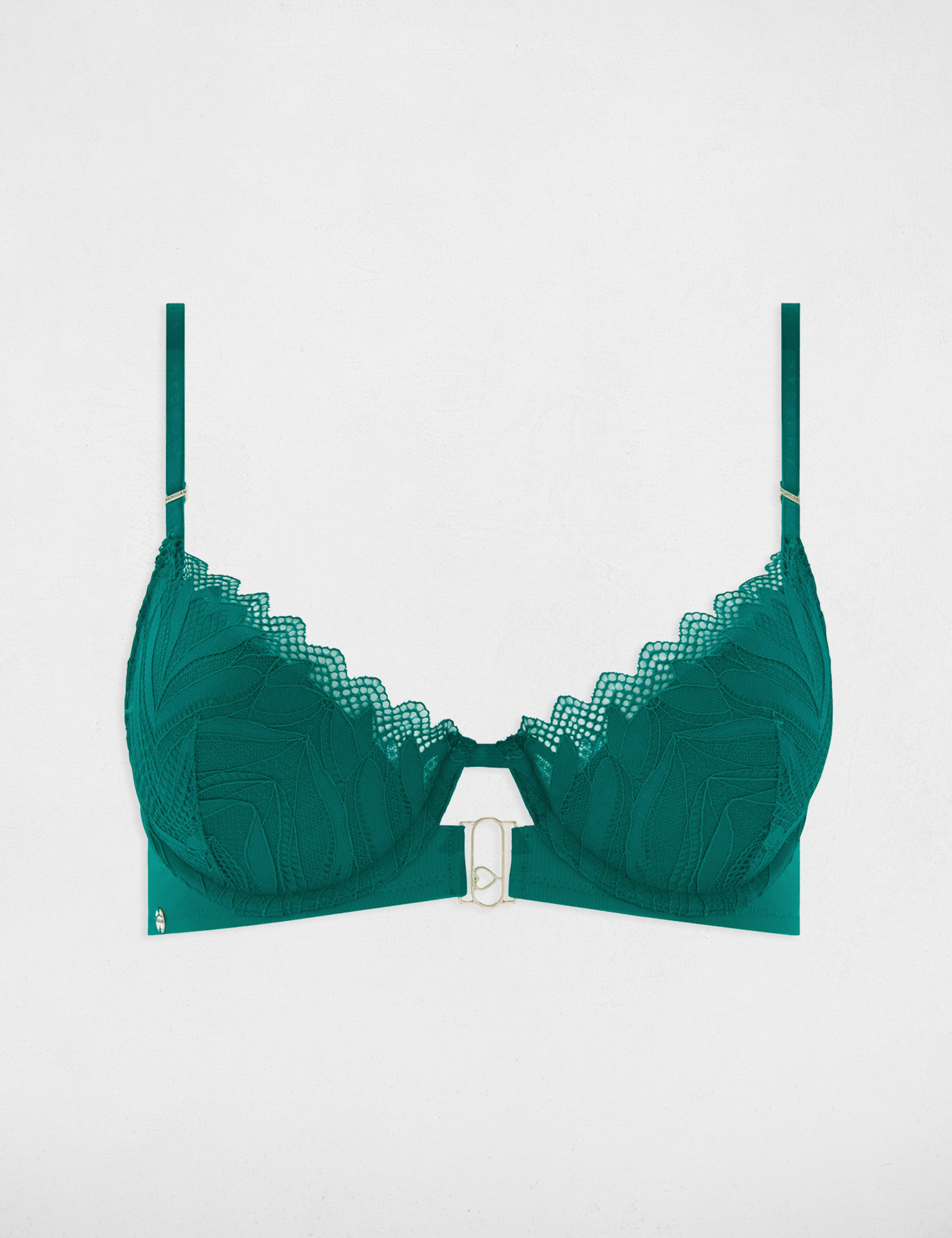 Soutien-gorge à coques vert femme
