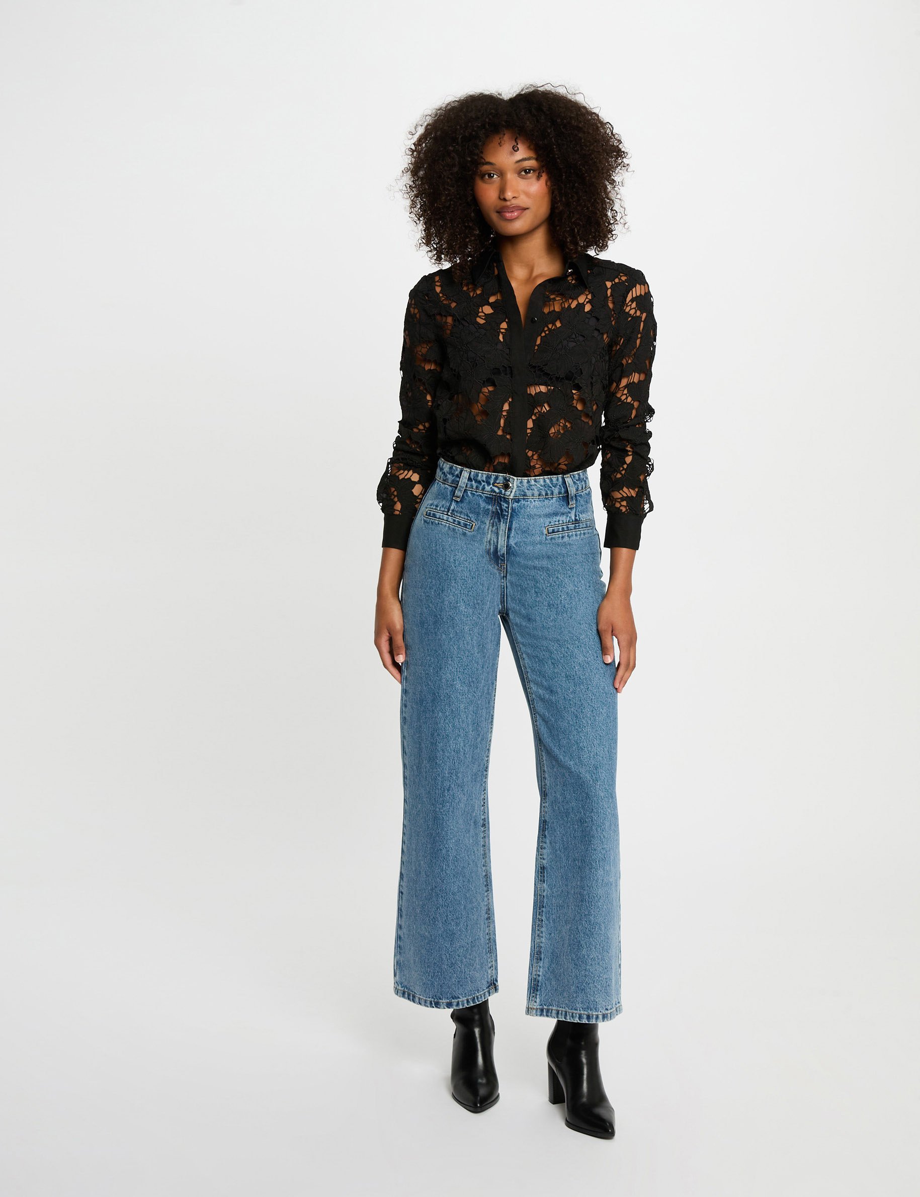 chemise manches longues noir femme Chemise manches longues noir femme