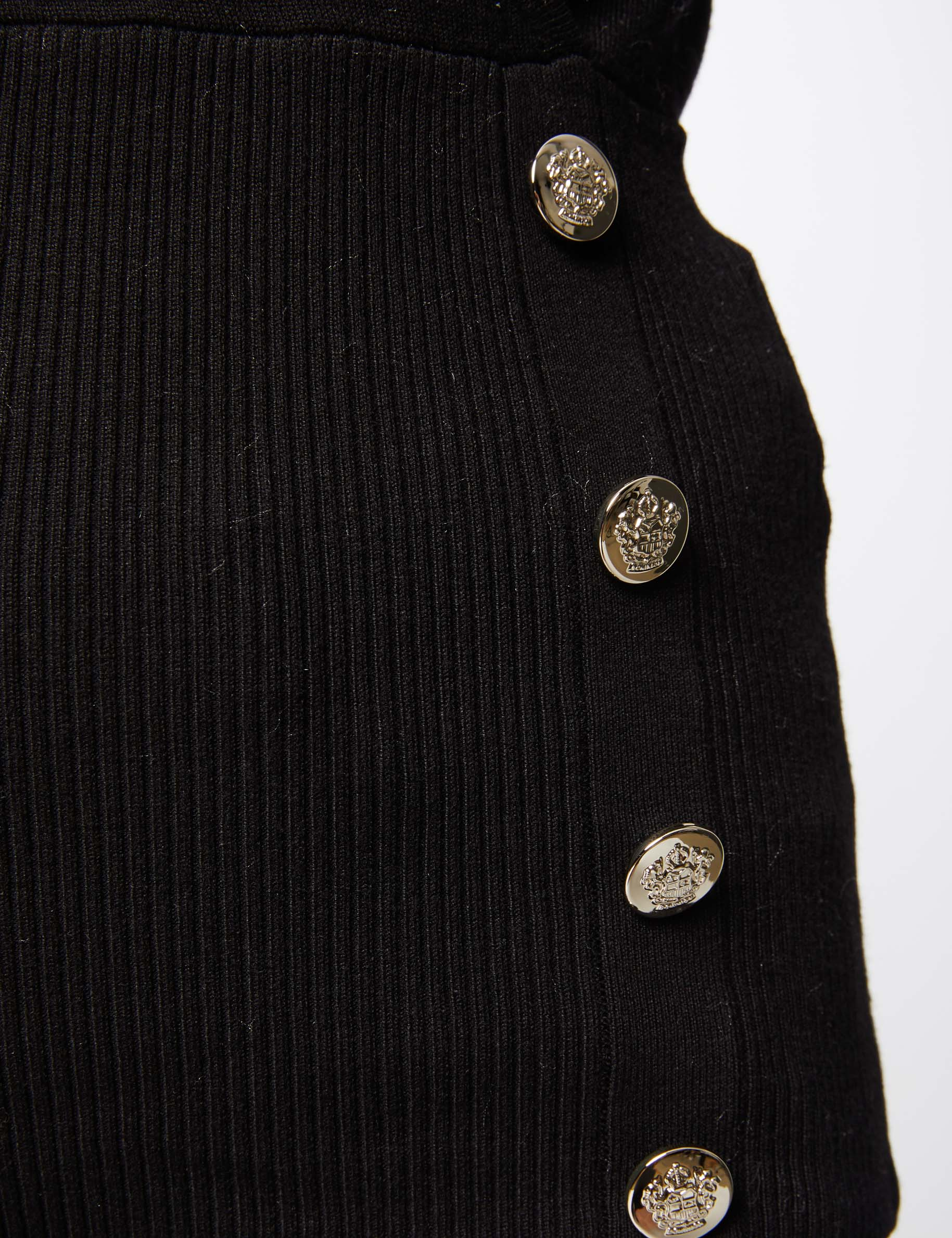Pull manches longues &agrave; col effet crois&eacute; noir femme