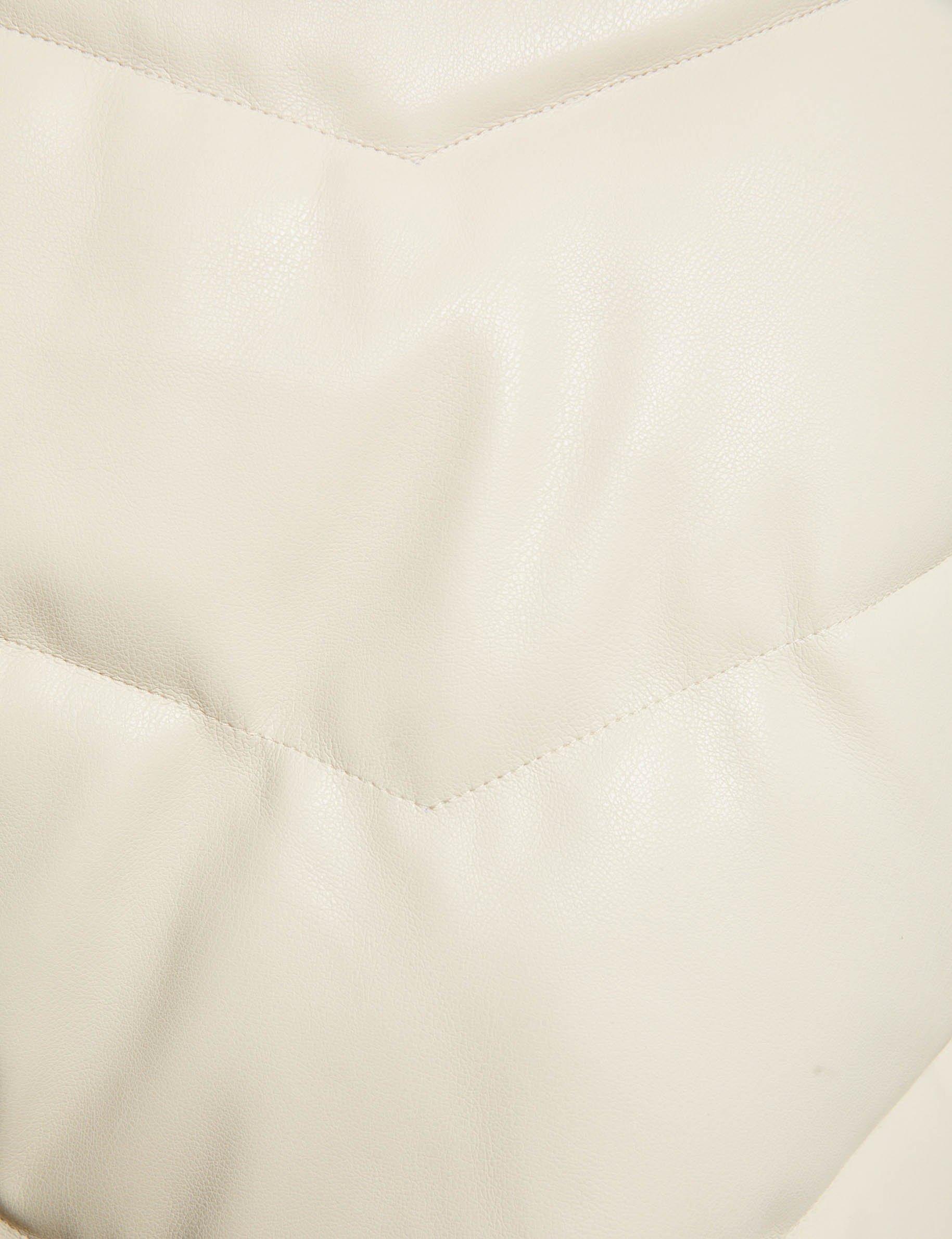 recht gewatteerd jack met capuchon ivoor vrouw null