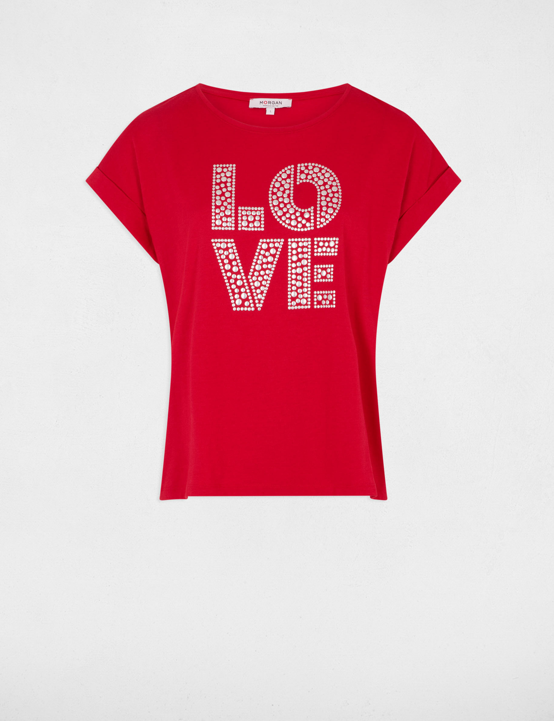 t shirt a inscription rouge femme T-shirt à inscription rouge femme