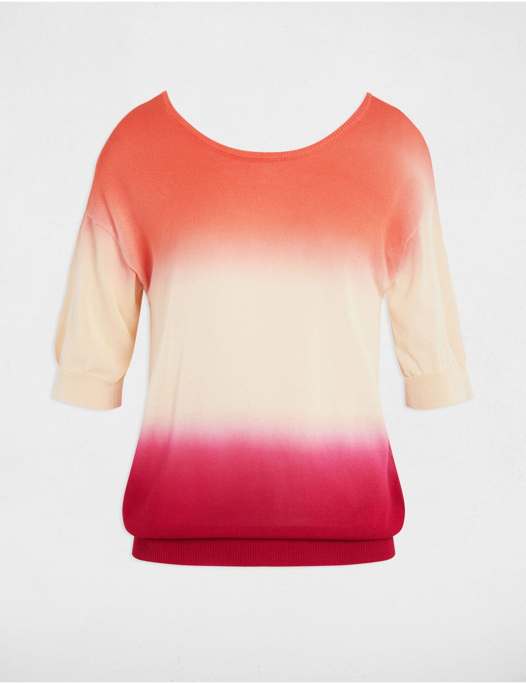 pull manches 34 imprime multicolore femme Pull manches 3/4 imprimé multicolore femme