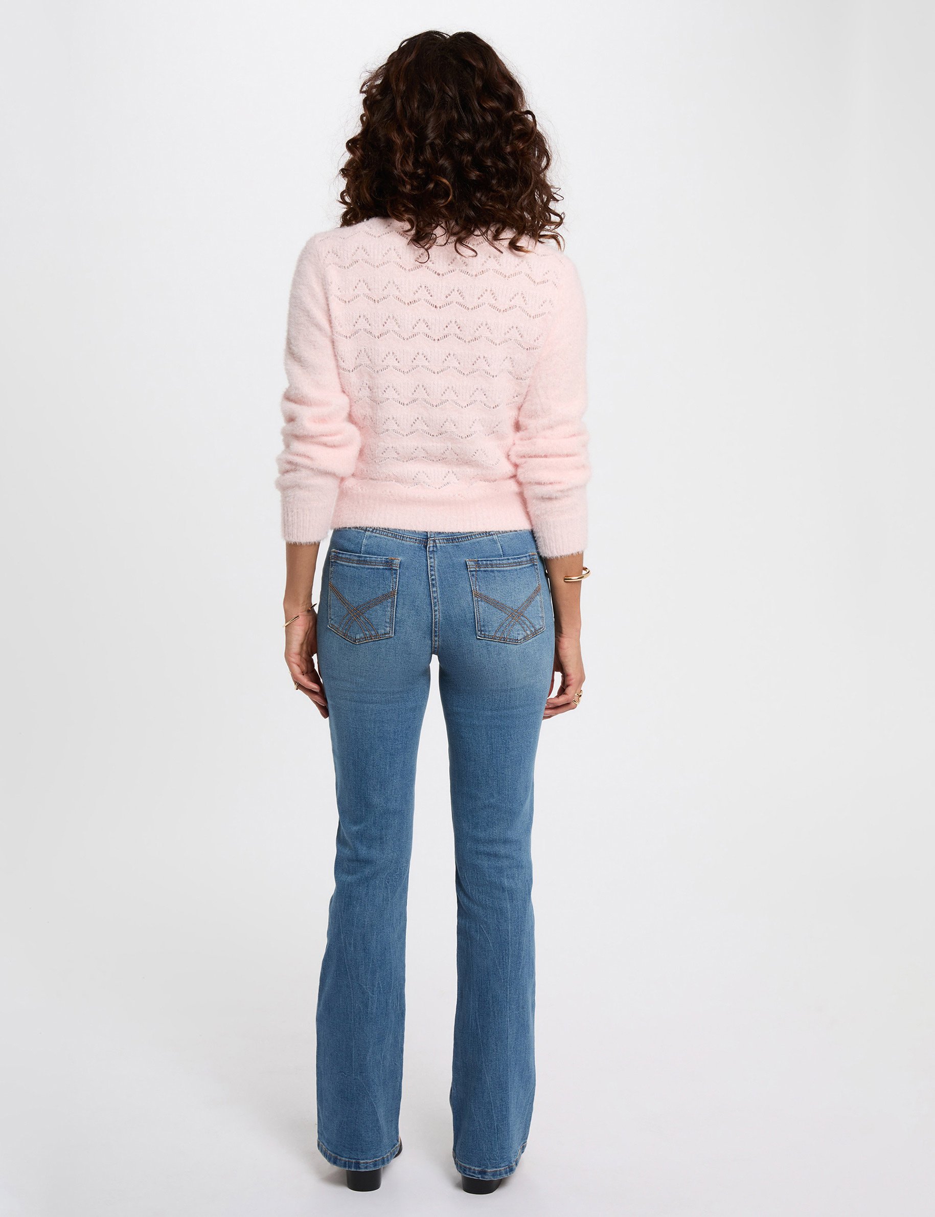 gilet manches longues rose clair femme Gilet manches longues rose clair femme