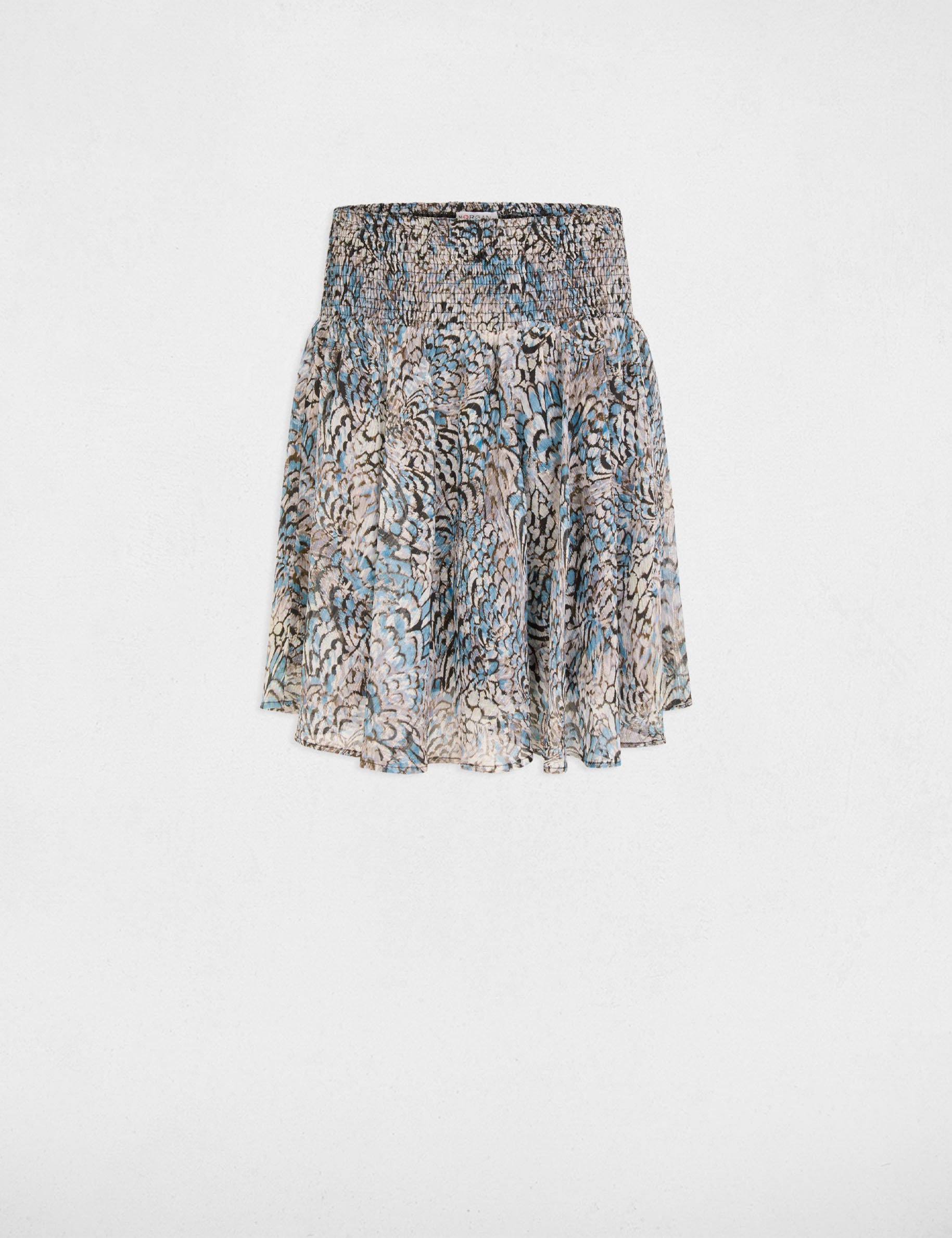 Korte zwierige rok meerkleurig vrouw