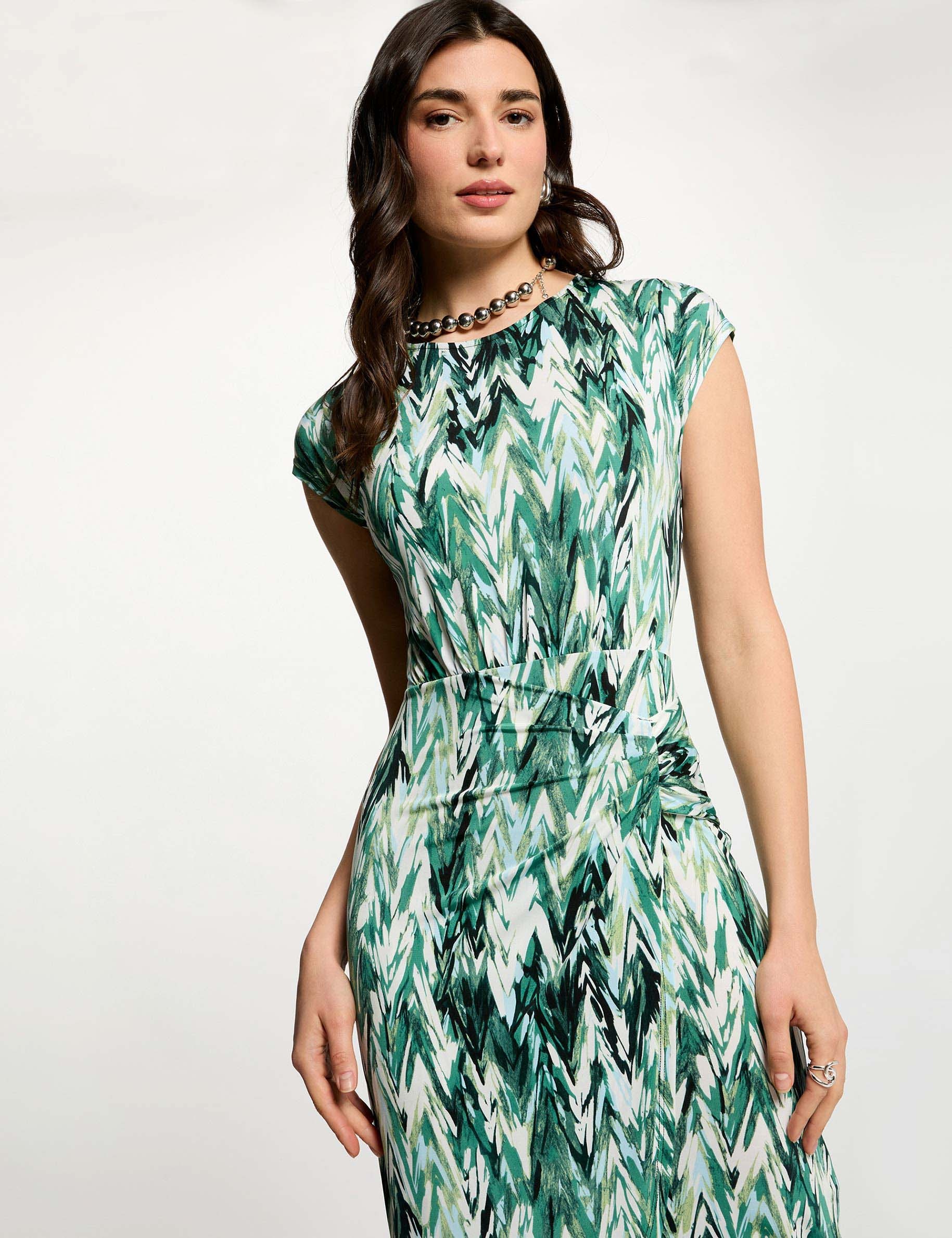 Rechte jurk met print meerkleurig vrouw