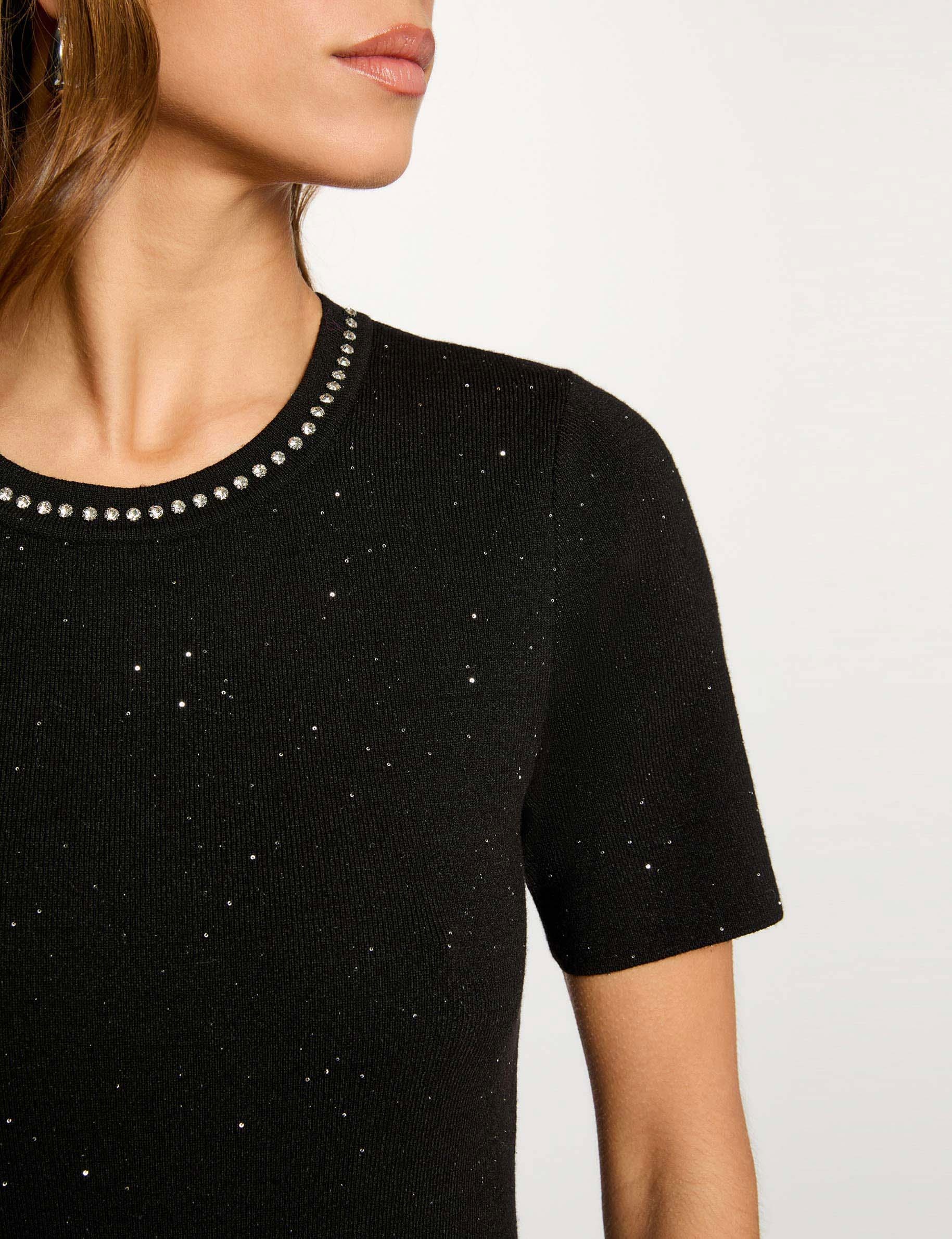robe courte strass noir femme zwart vrouw