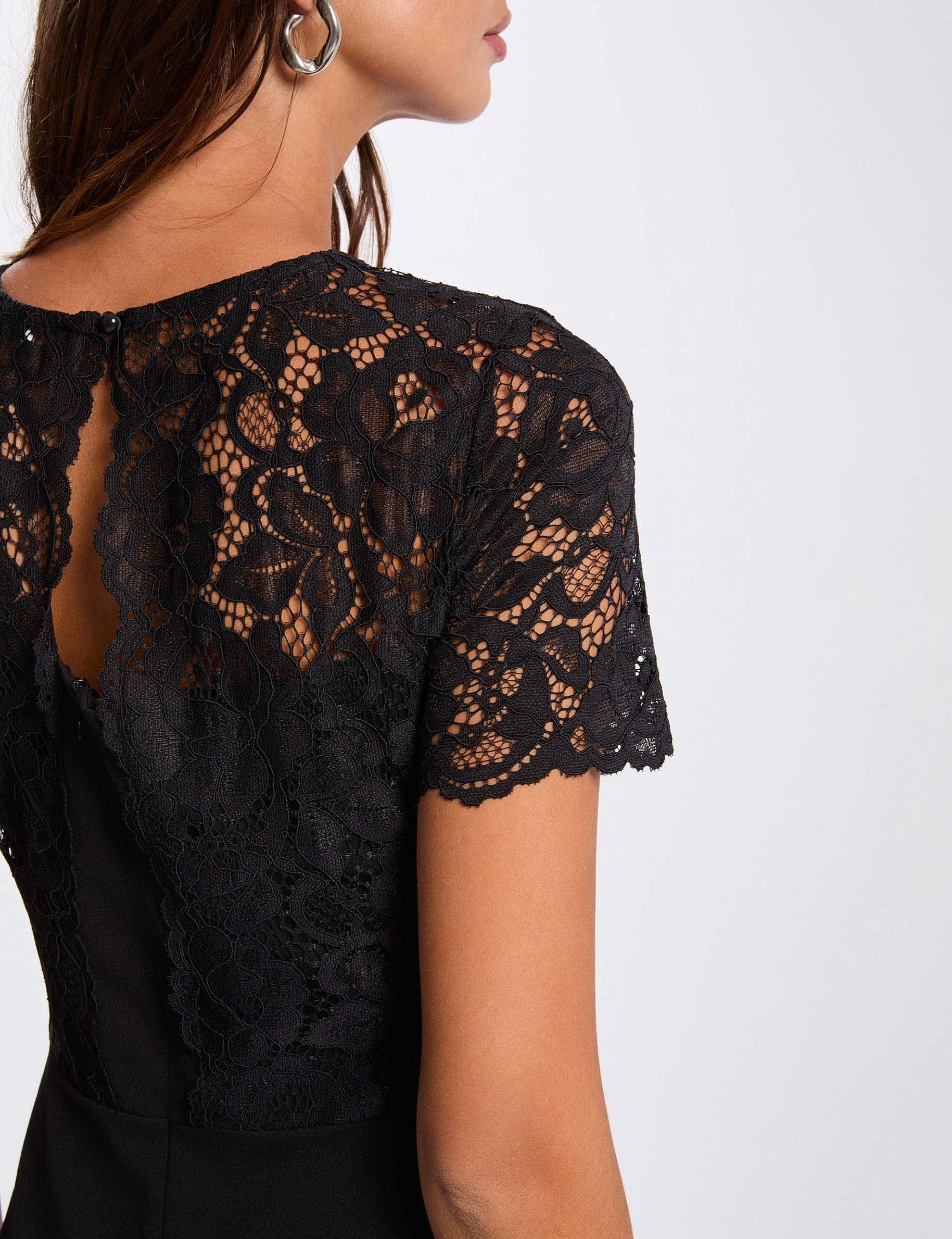 robe ajustee dentelle noir femme Robe ajustée dentelle noir femme