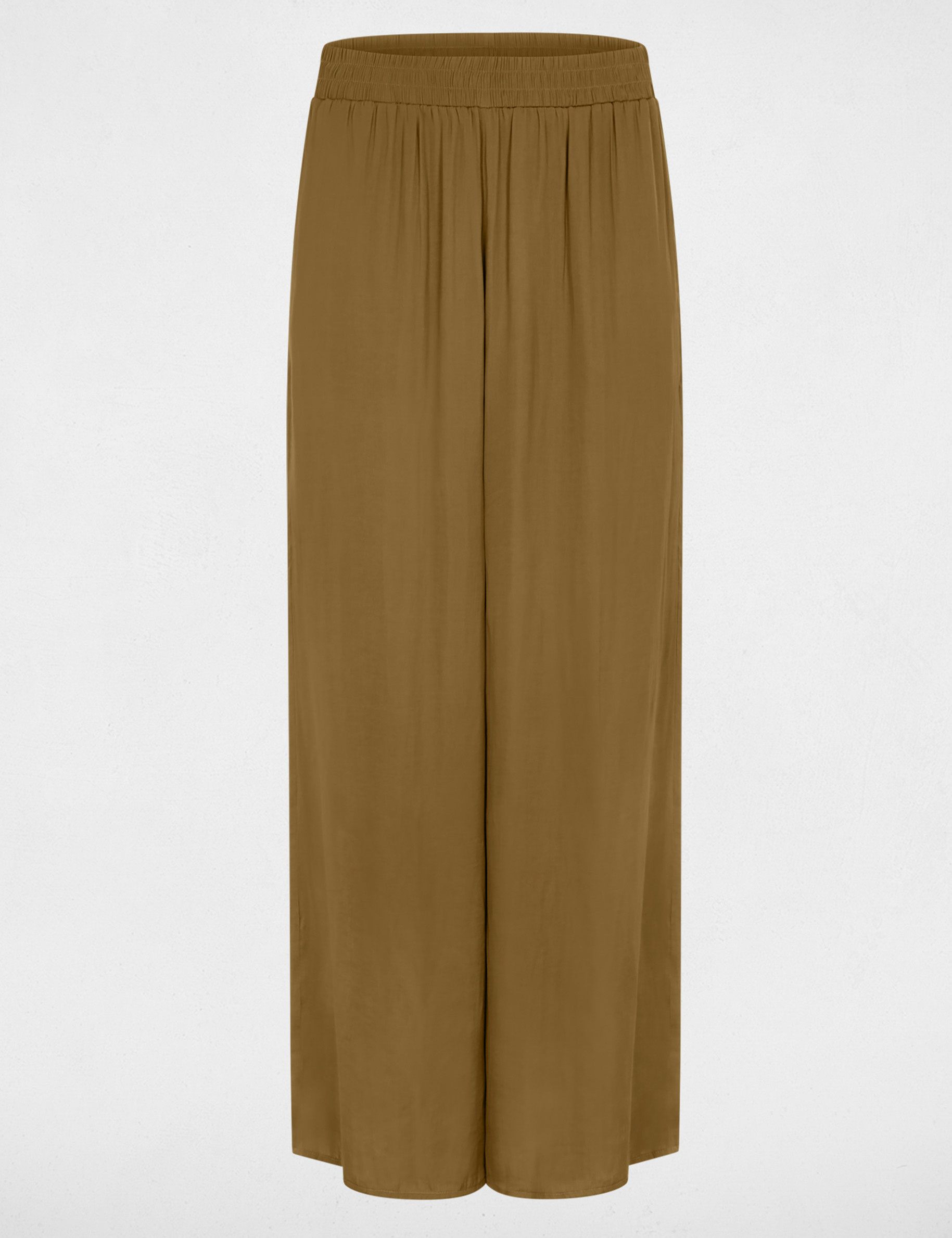 Luchtige wijde broek brons vrouw