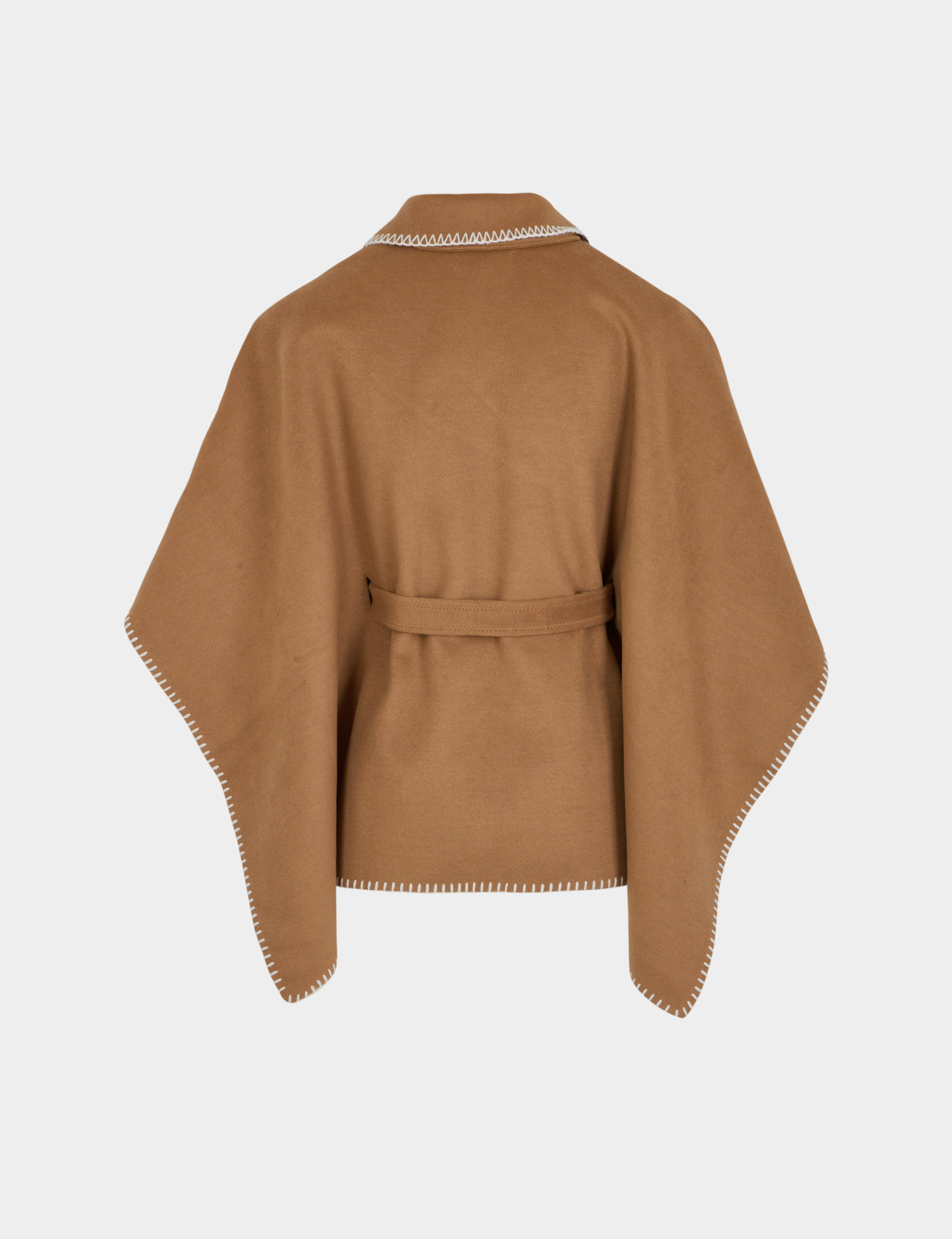cape ceinturee camel femme Cape ceinturée camel femme