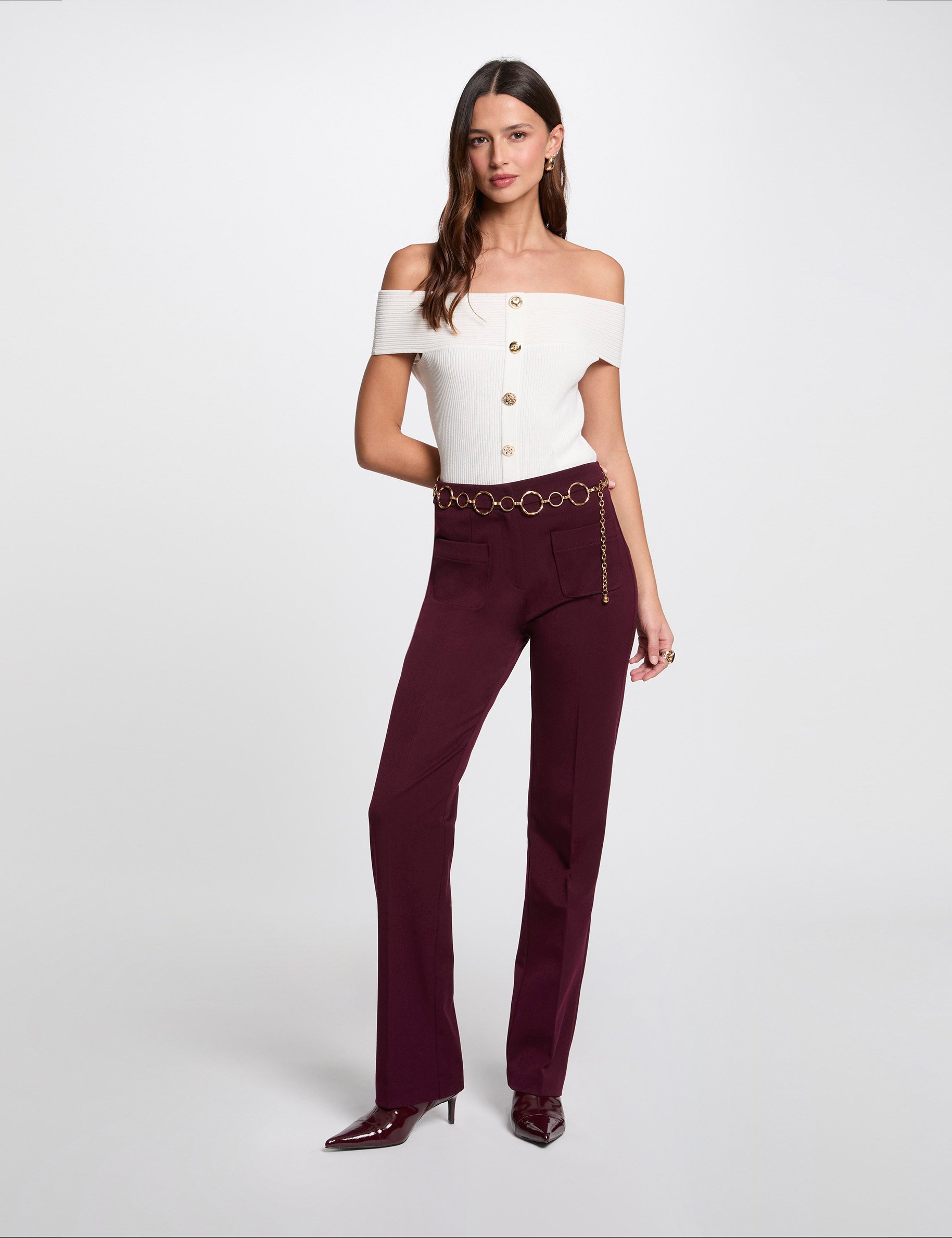 pull col bardot blanc femme Pull col bardot blanc femme