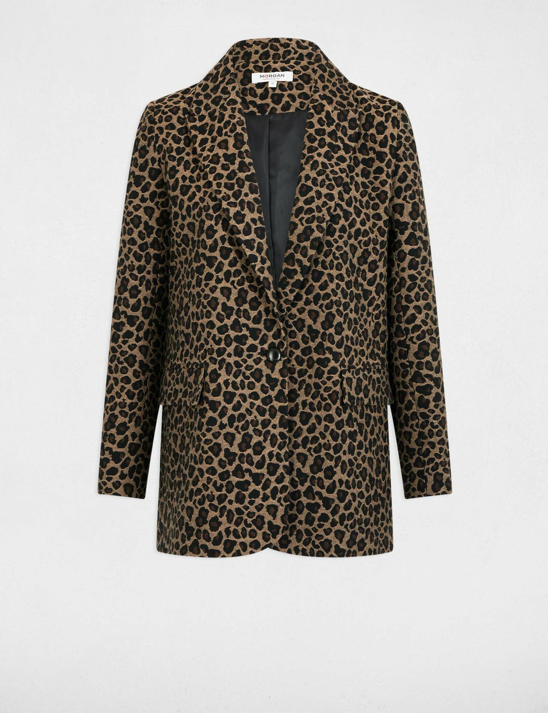 jas met luipaardprint meerkleurig vrouw Jas met luipaardprint meerkleurig vrouw