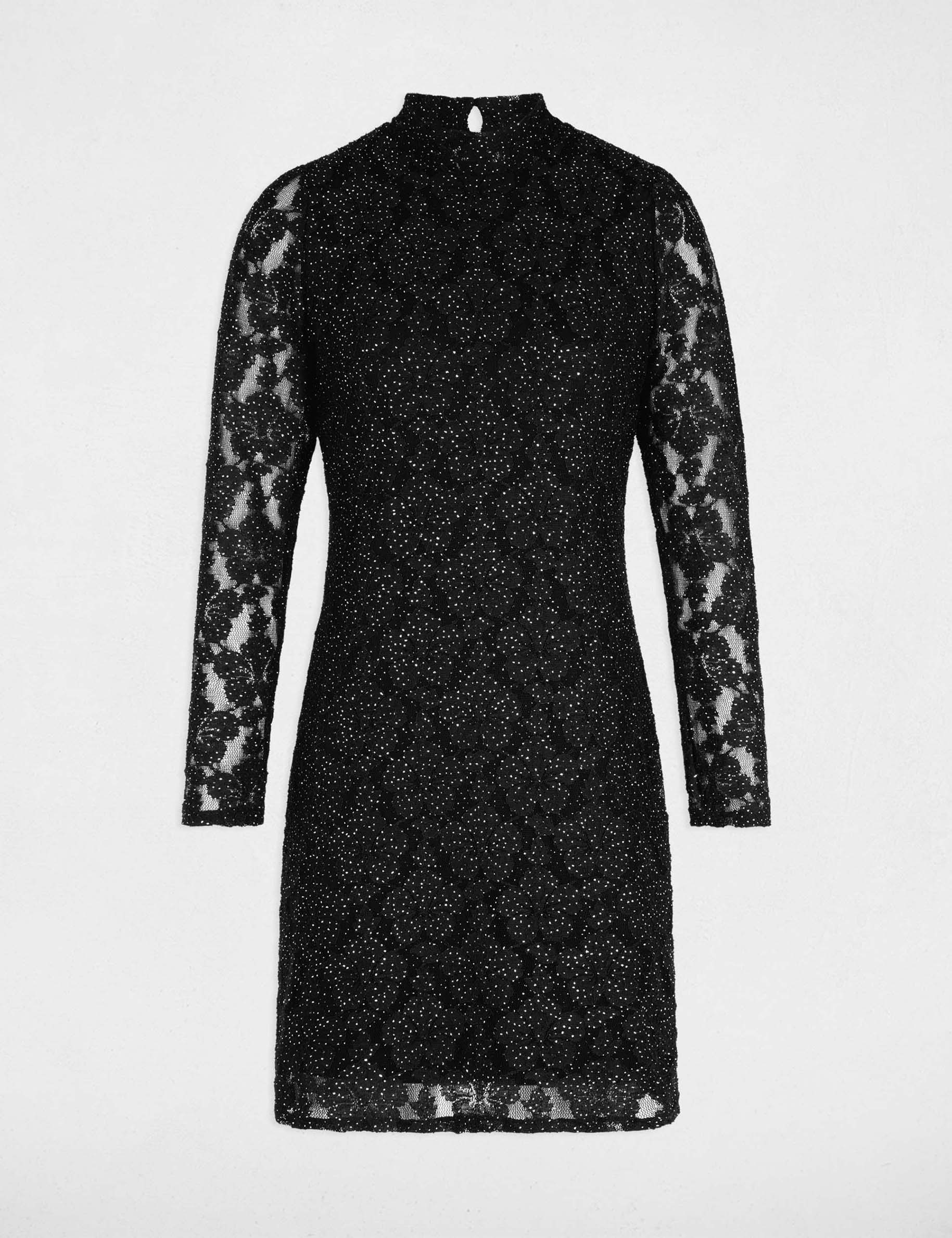 Robe courte ajustée noir femme