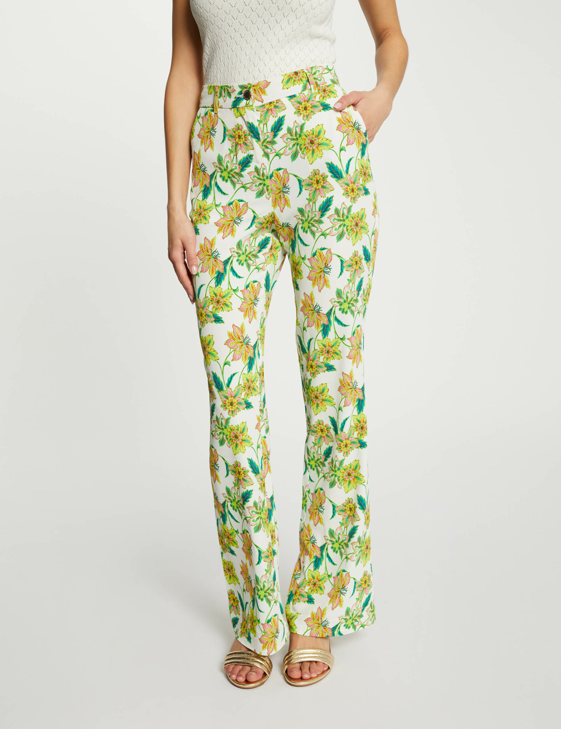 getailleerde broek met print meerkleurig vrouw Getailleerde broek met print meerkleurig vrouw