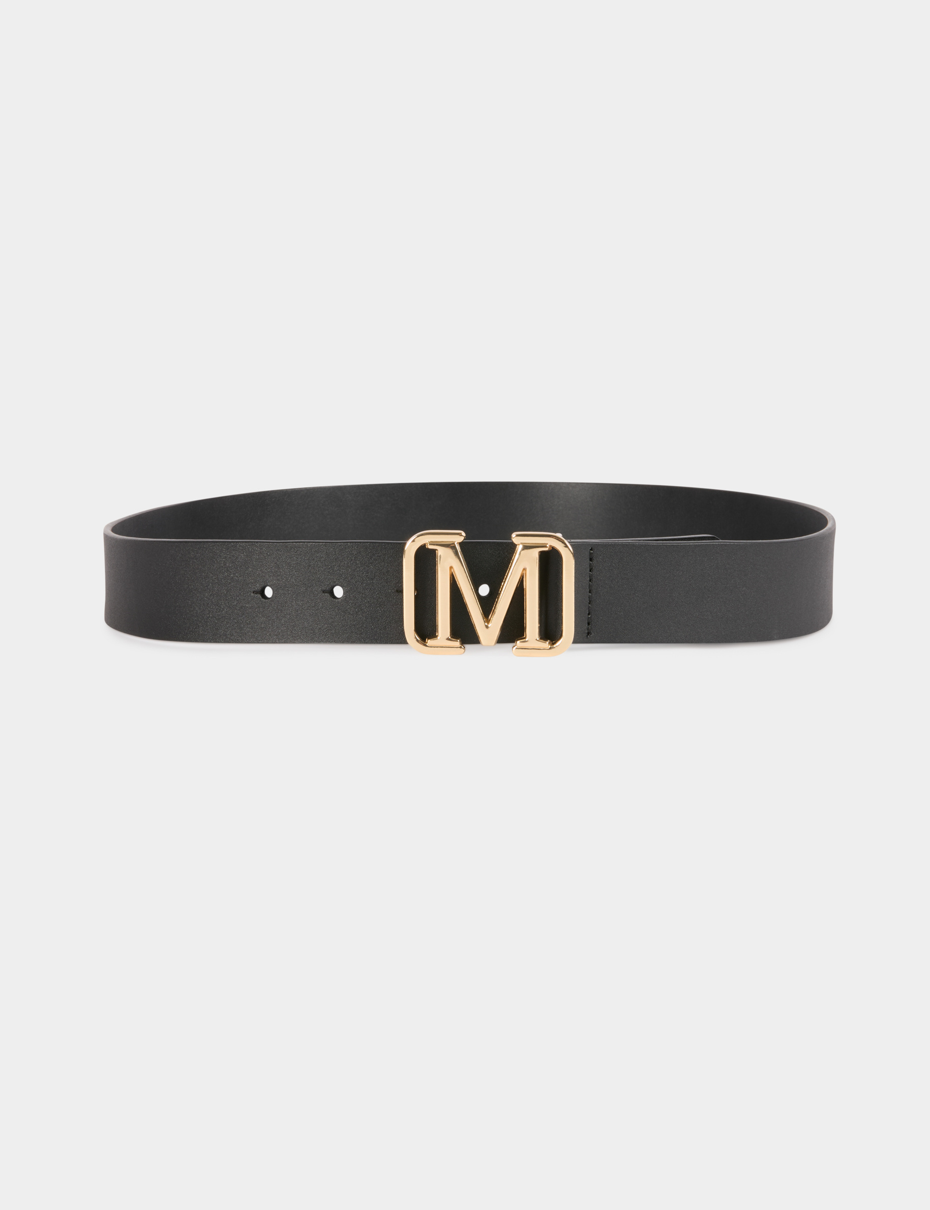 Ceinture large similicuir noir femme