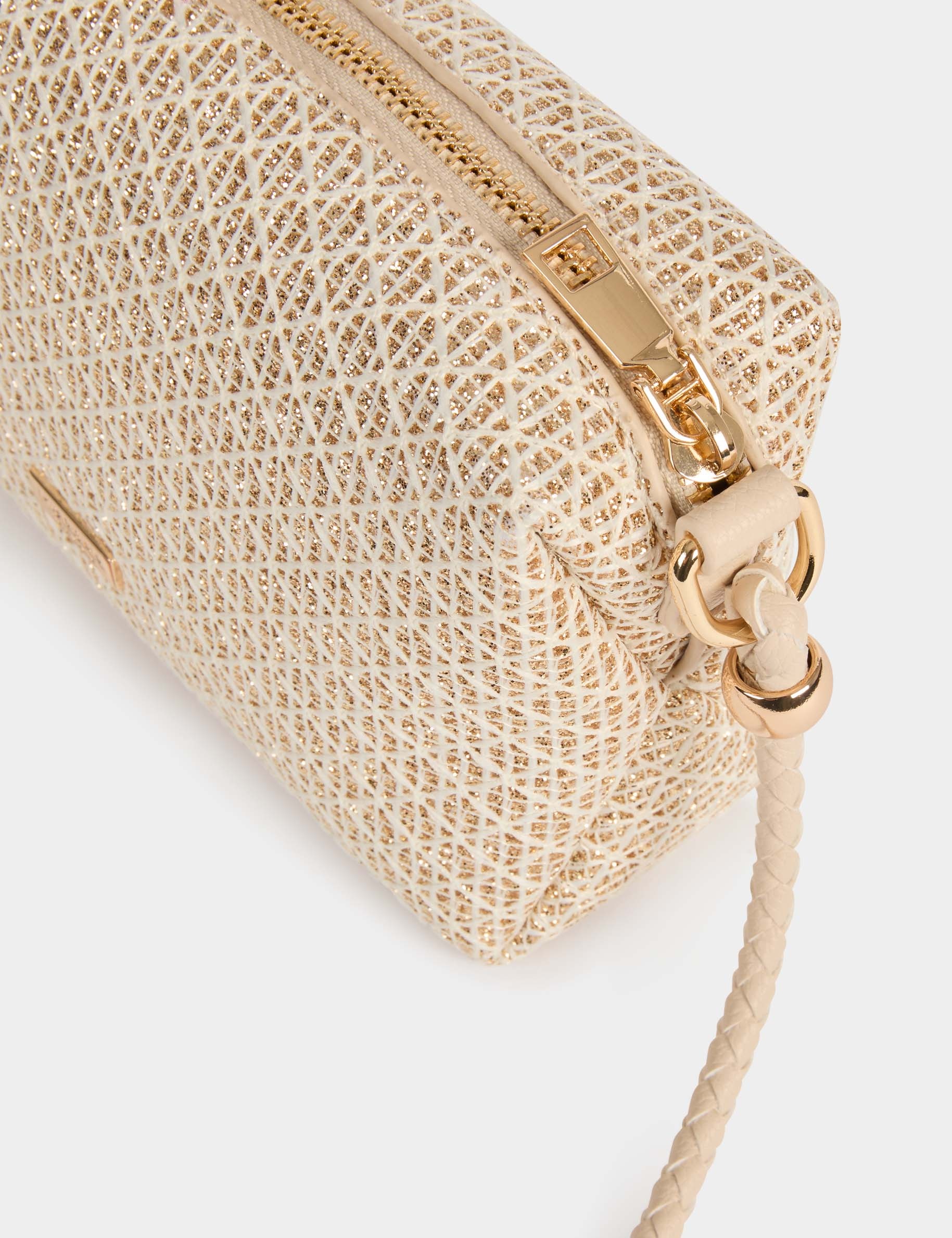 Sac bandouli&egrave;re jaune or femme