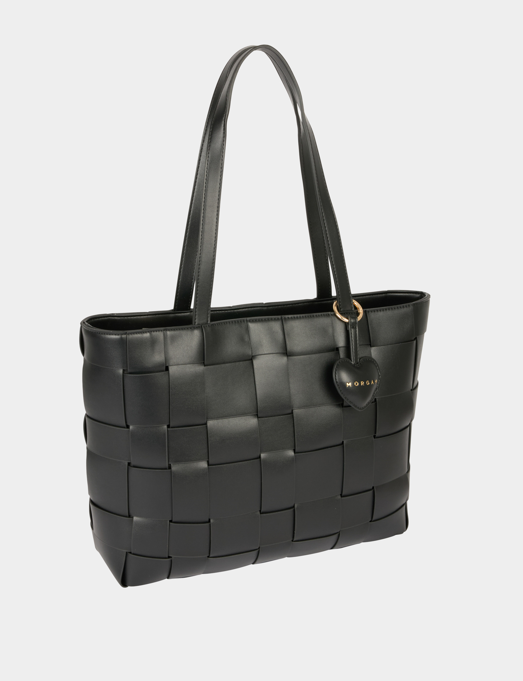 Gevlochten shopper zwart vrouw