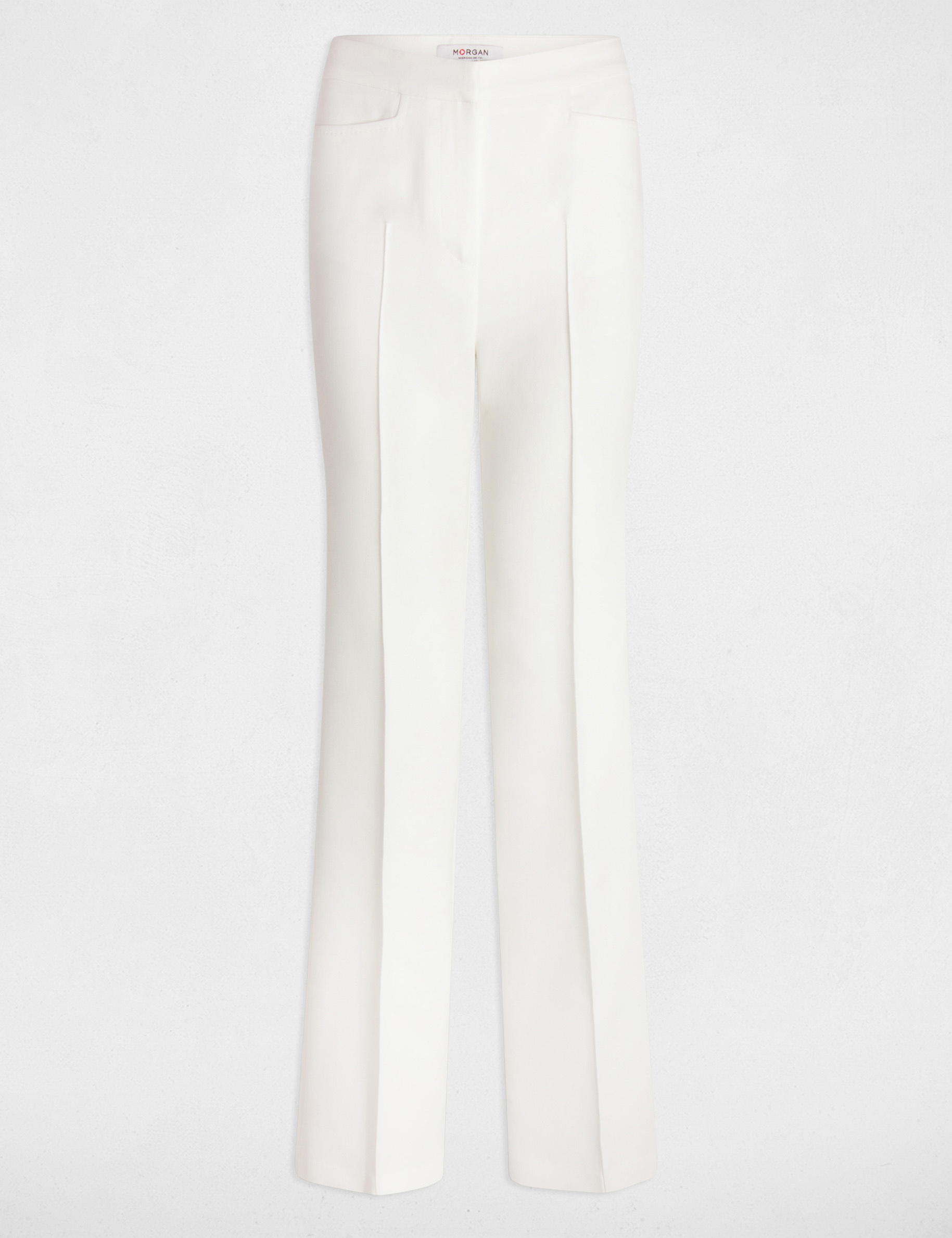 pantalon bootcut taille haute blanc femme Pantalon bootcut taille haute blanc femme