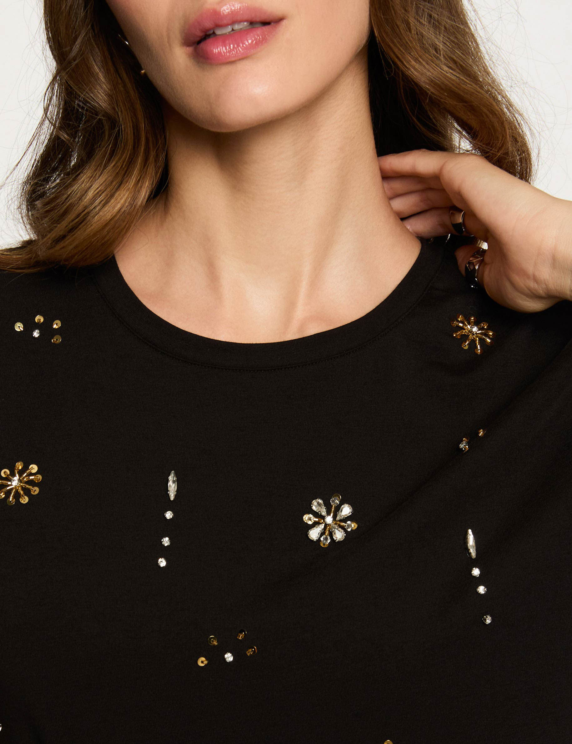 t shirt met korte mouwen zwart vrouw T-shirt met korte mouwen zwart vrouw