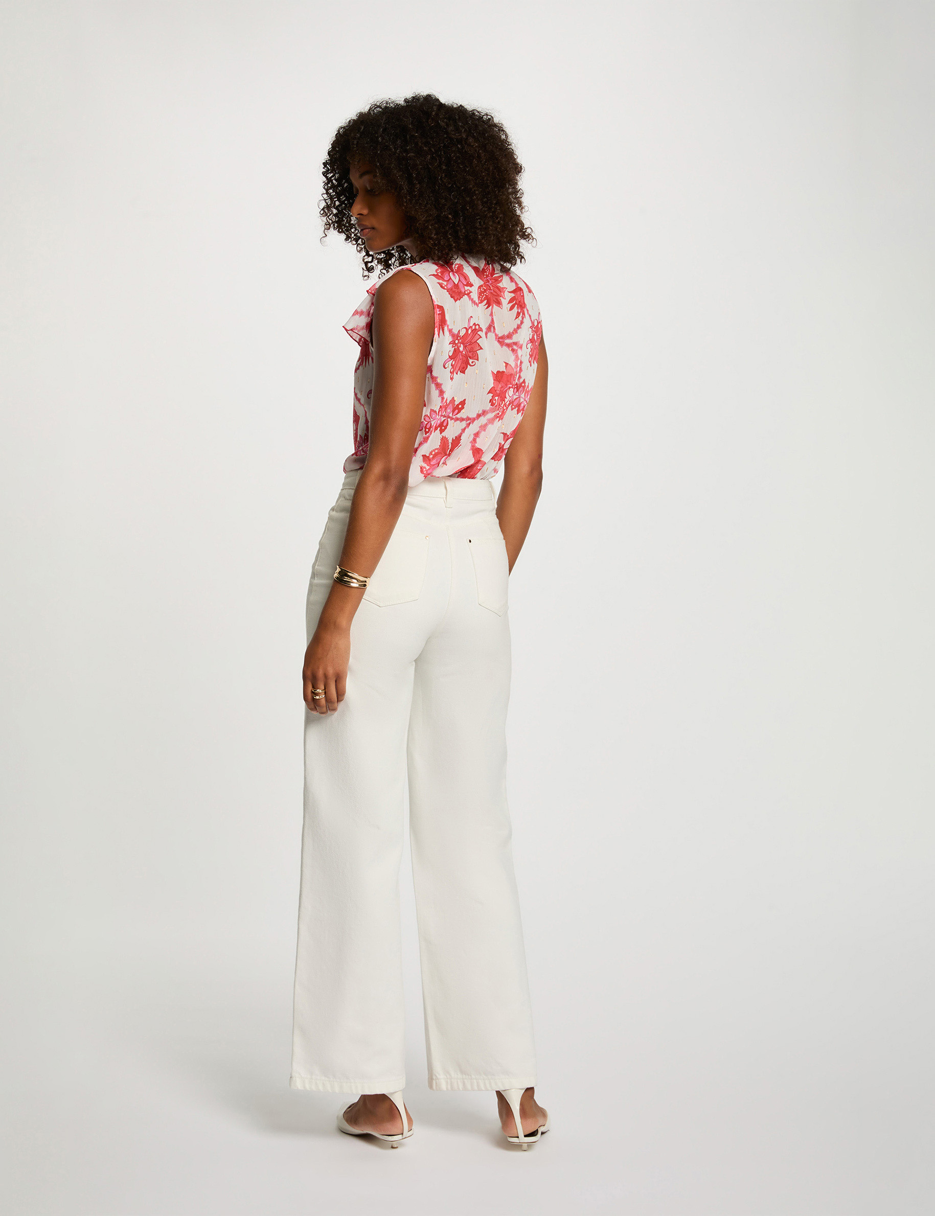 Chemise sans manches multicolore femme