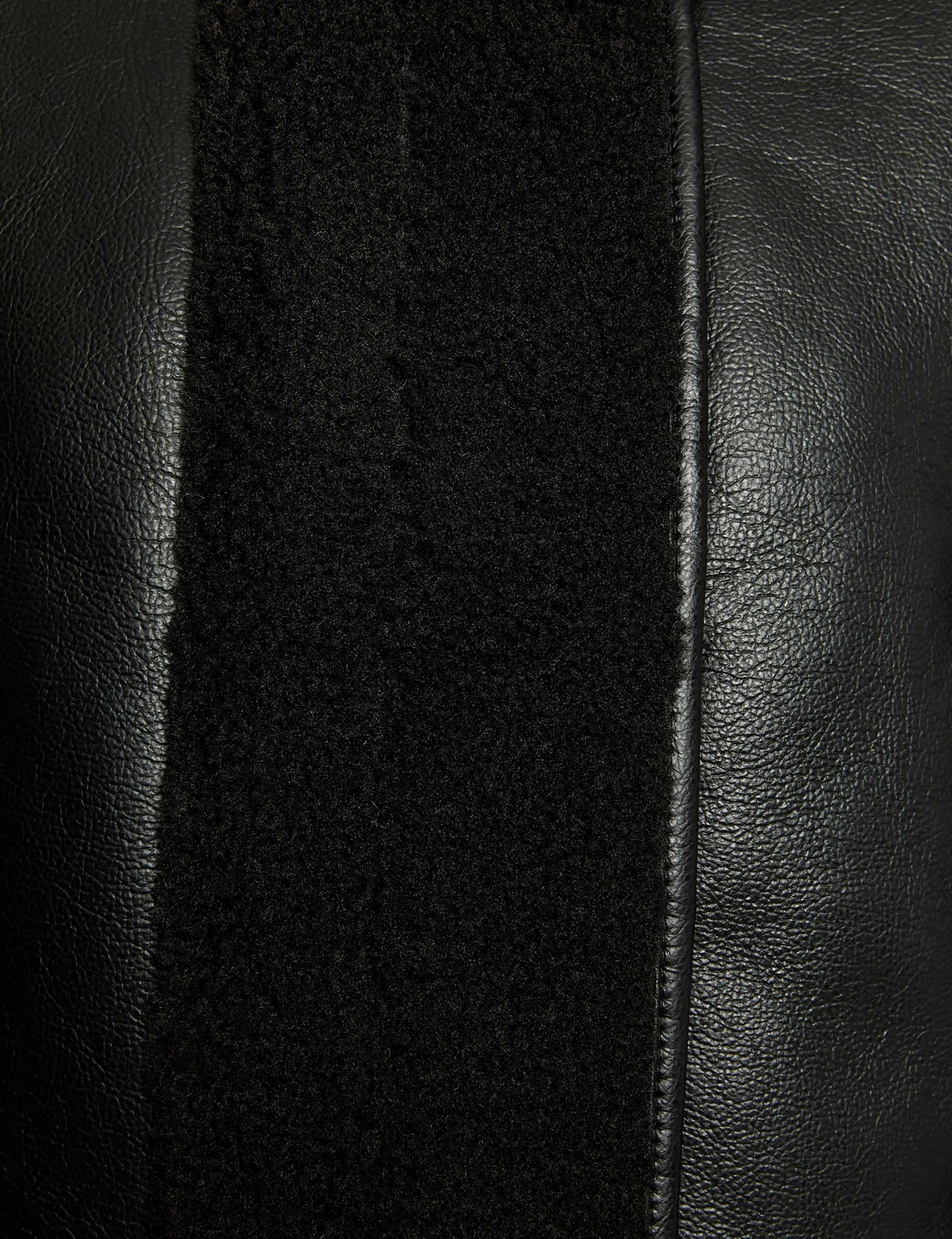manteau court col tailleur noir femme null