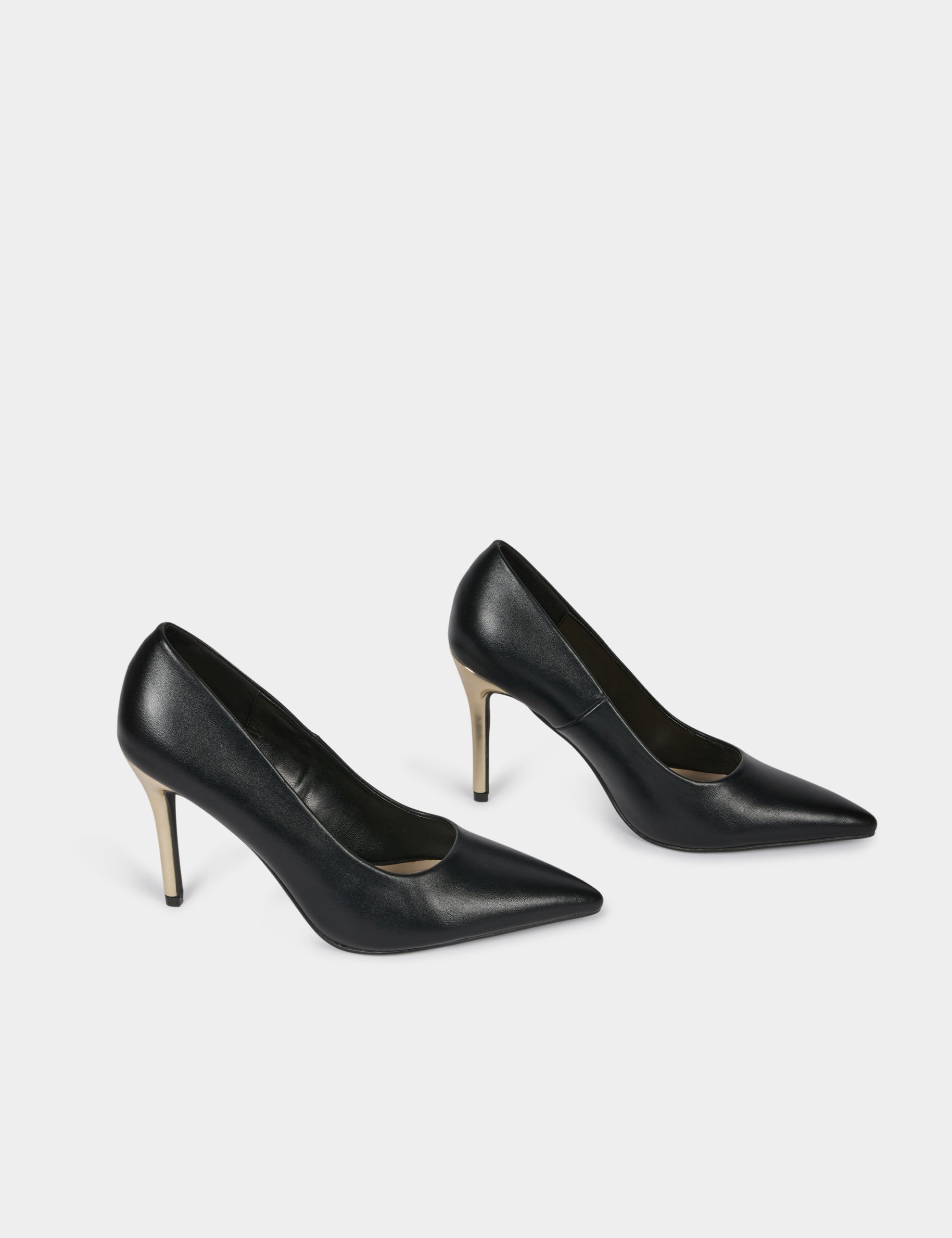 Escarpins à talon similicuir noir femme