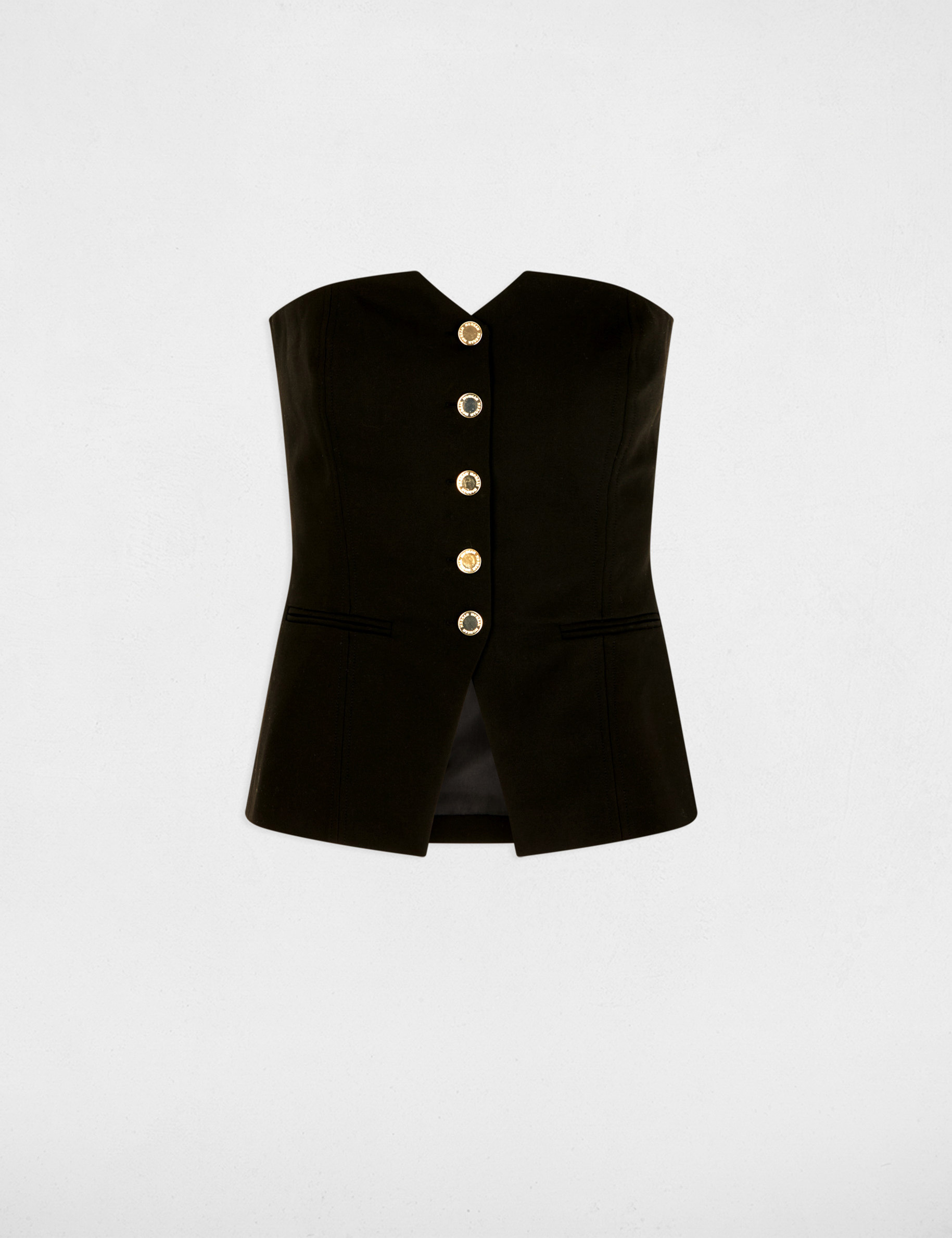 Bustier sans manches noir femme