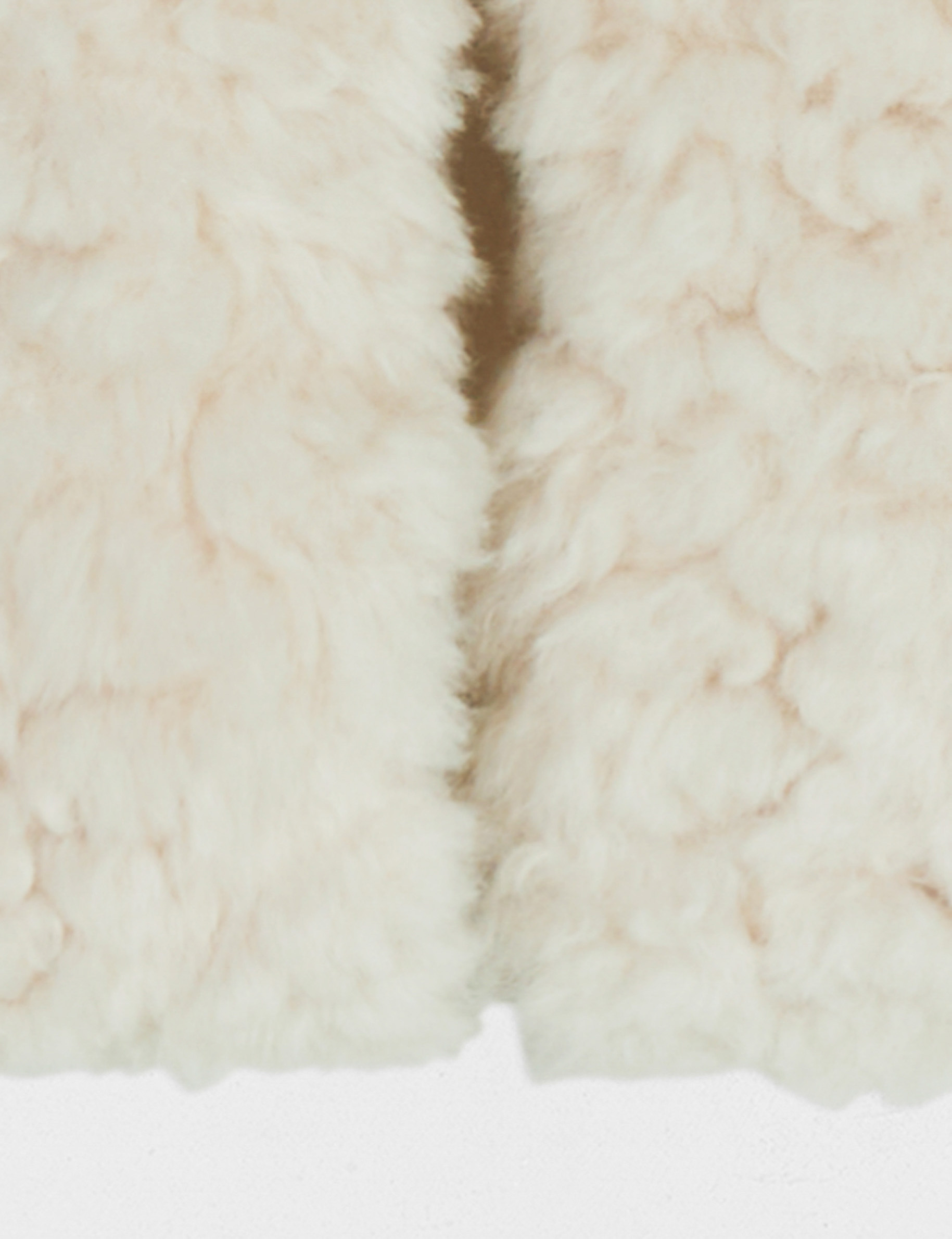 Gilet fausse fourrure ivoire femme