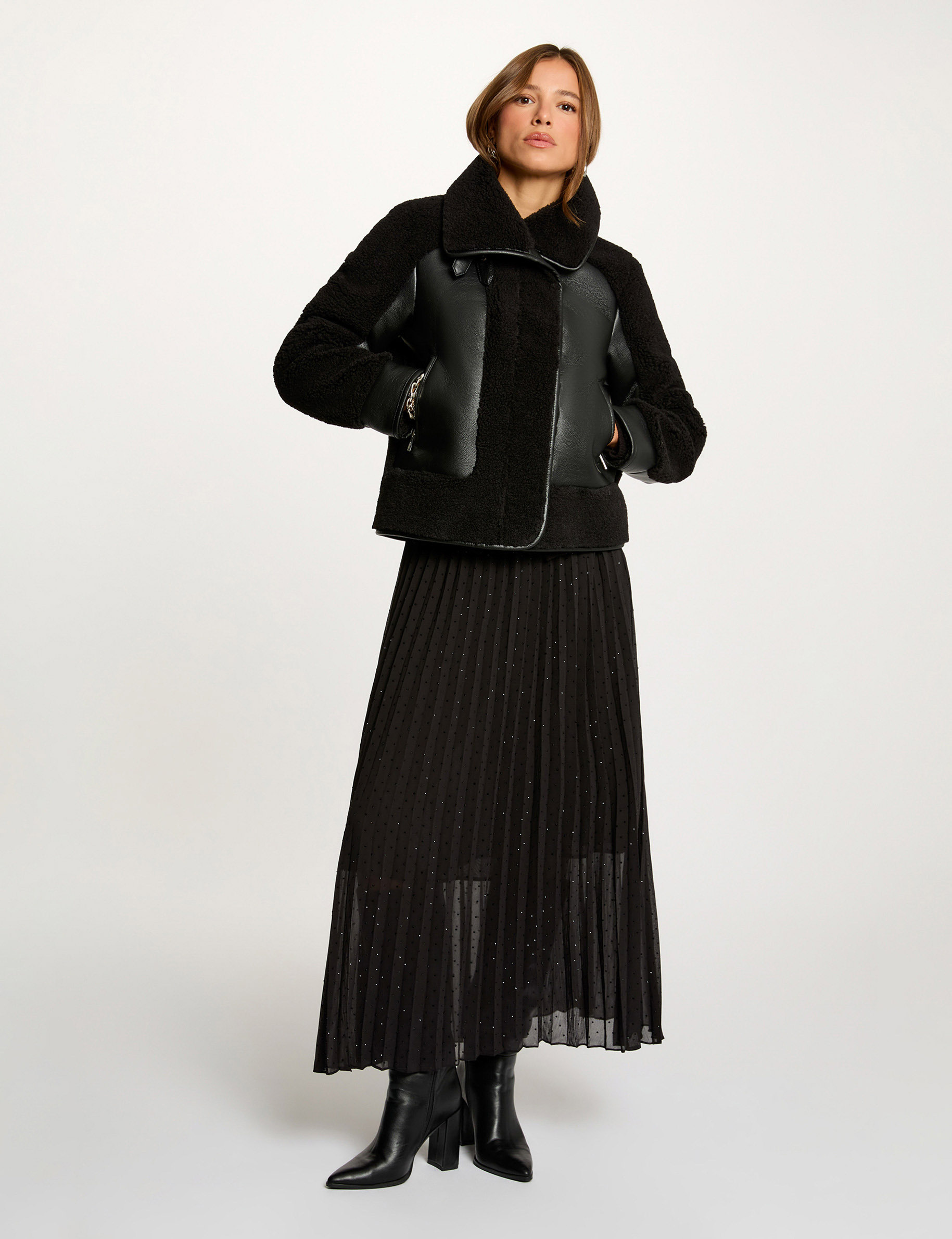 manteau court col tailleur noir femme Manteau court col tailleur noir femme