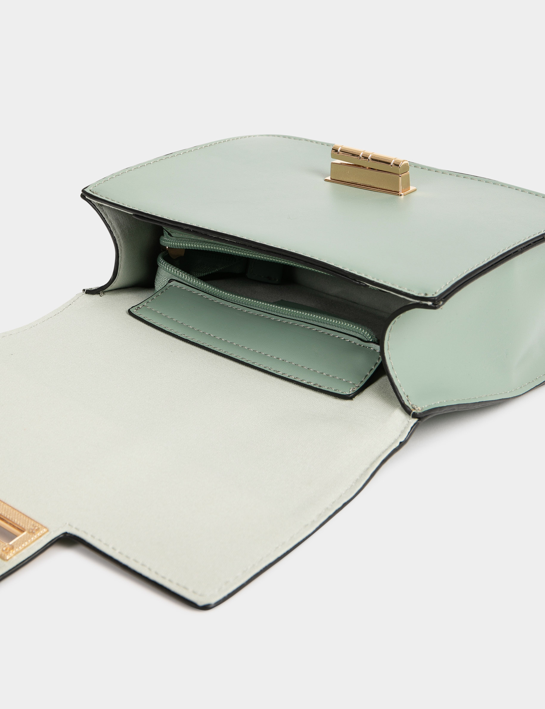 Sac cartable &agrave; bandouli&egrave;re vert femme