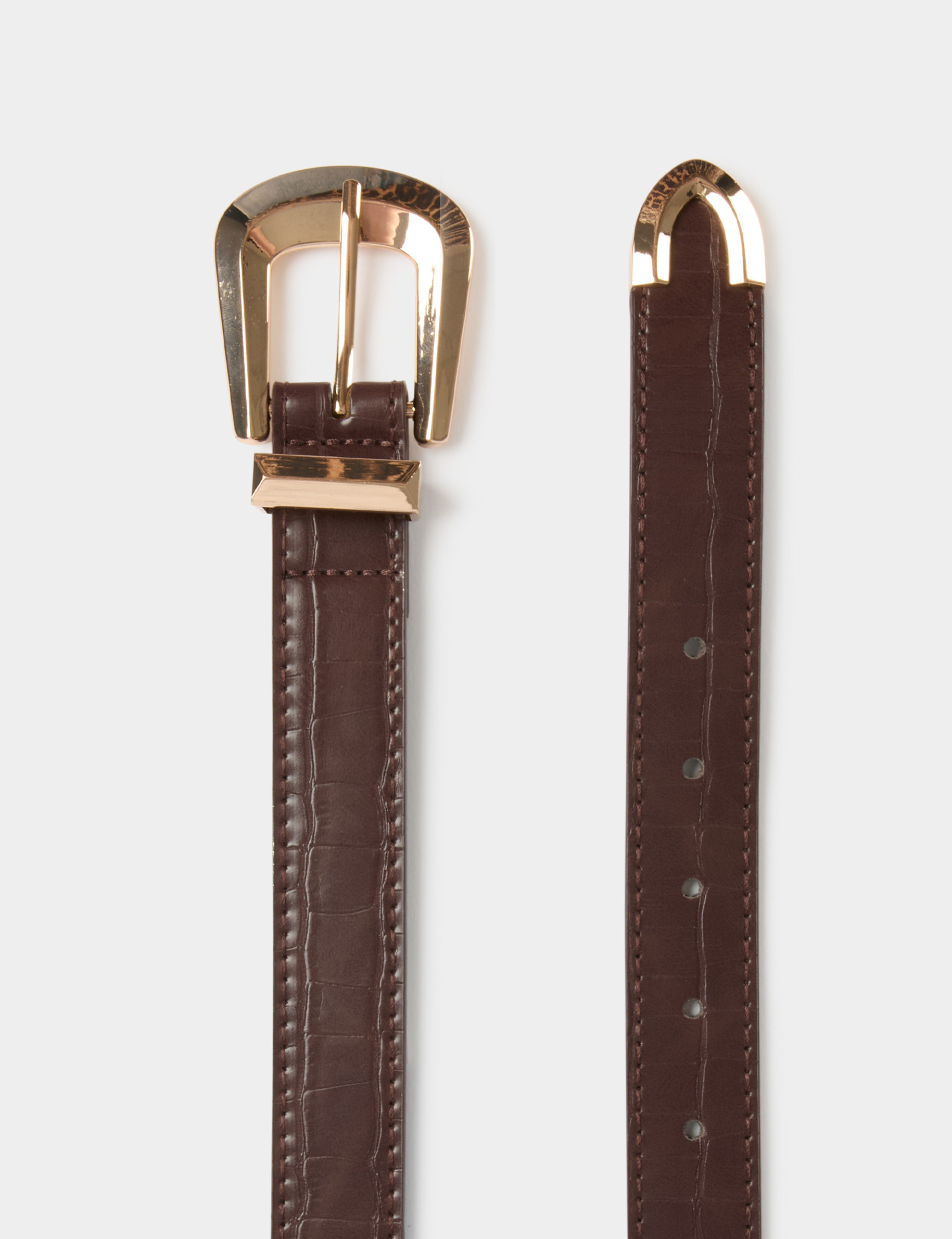 Krokodillenriem bordeaux vrouw