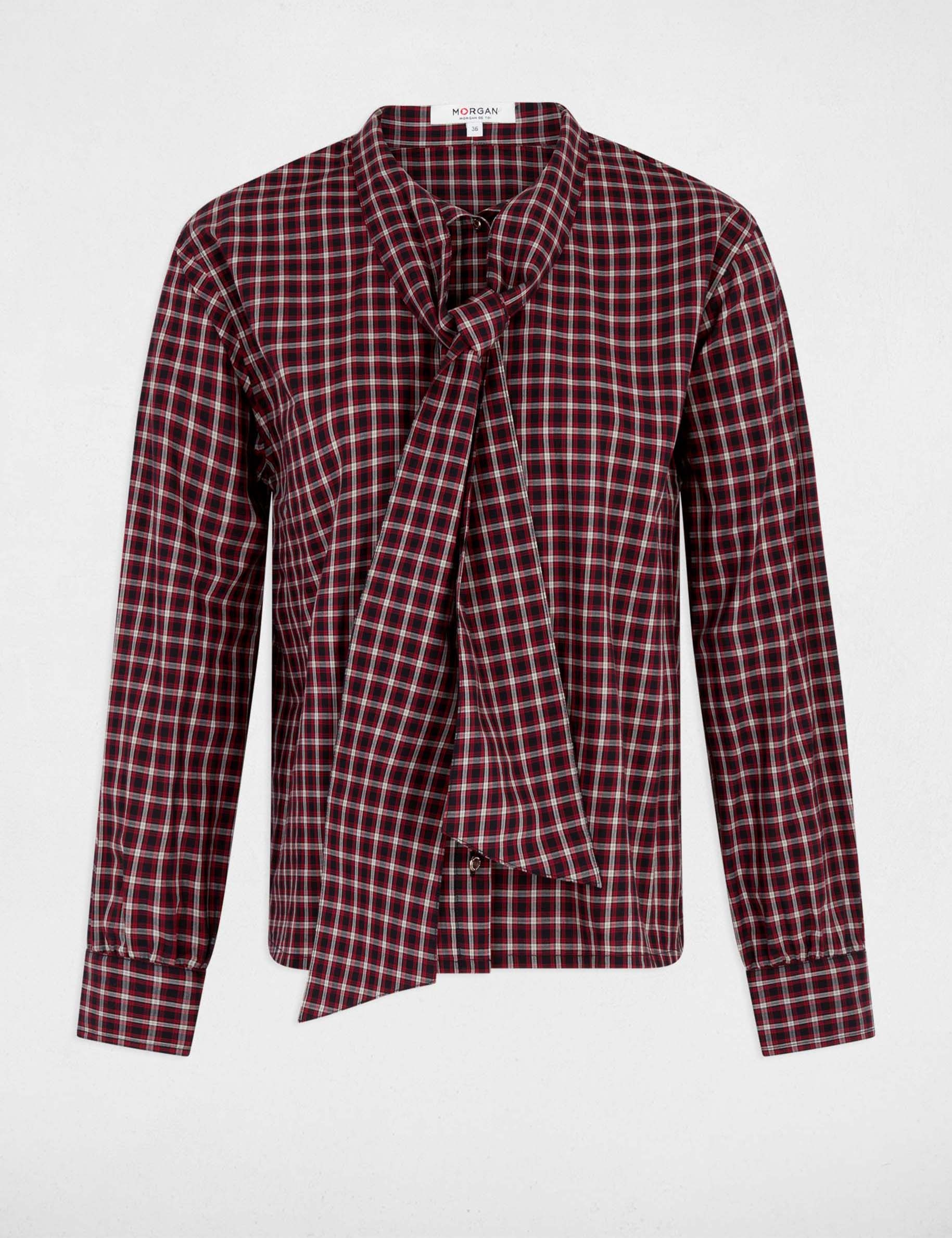 Blouse met lavalli&egrave;rekraag meerkleurig vrouw