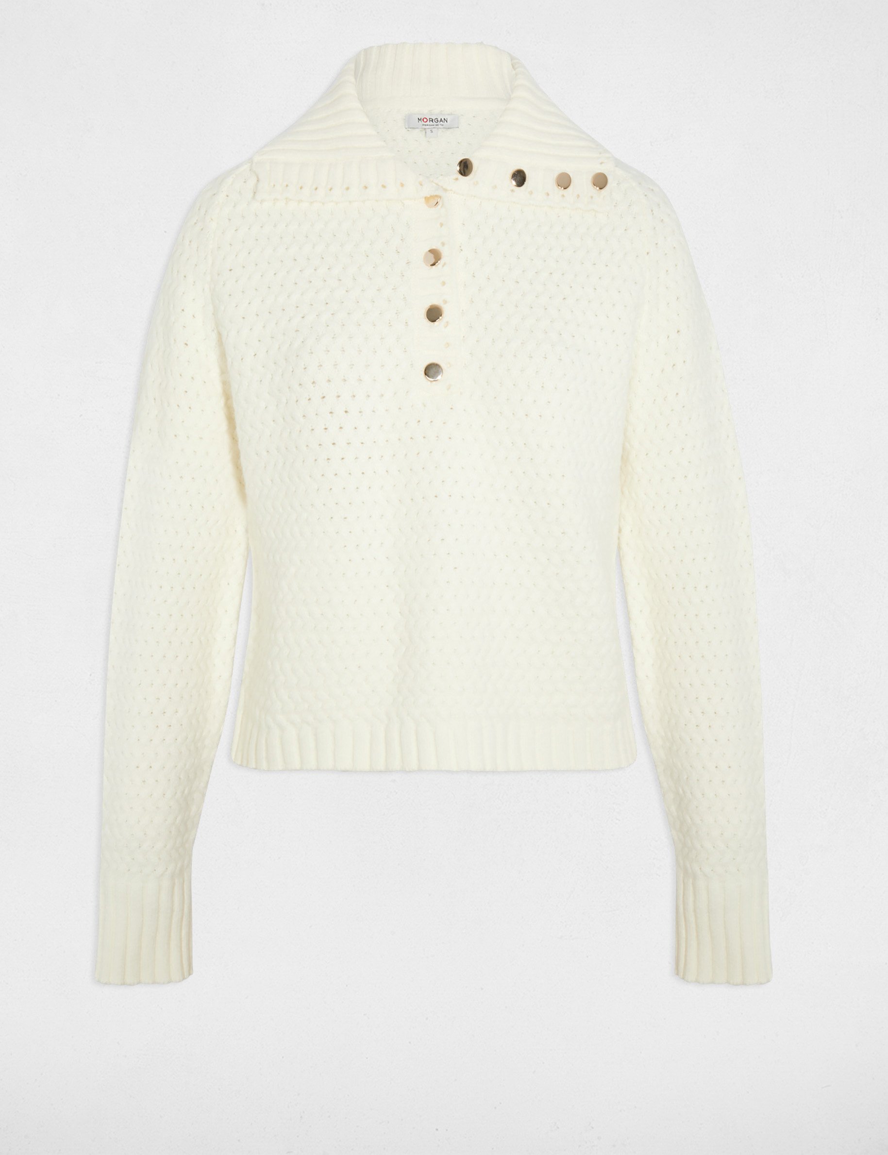 pull col a revers blanc femme Pull col à revers blanc femme