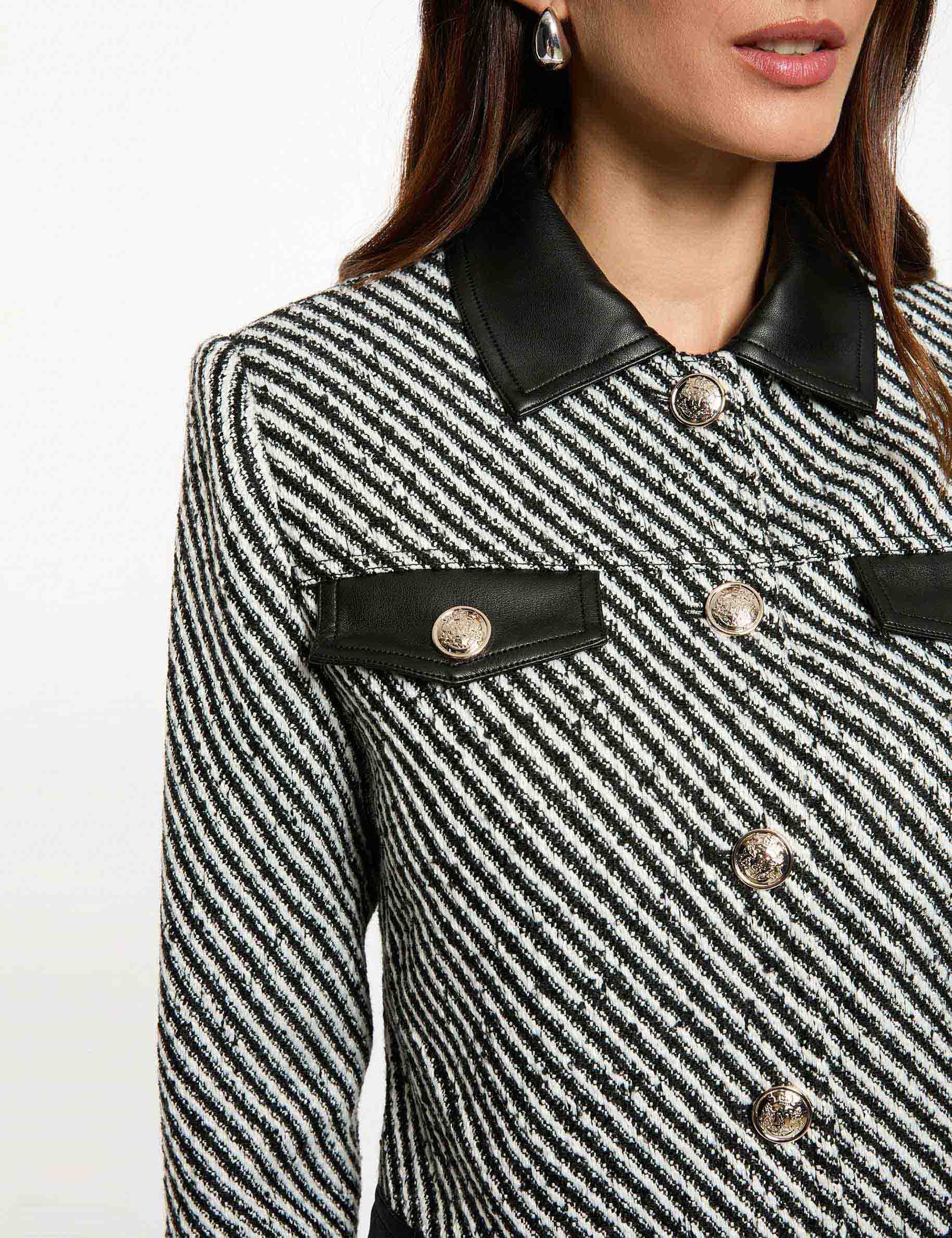 getailleerd tweed jasje zwart vrouw Getailleerd tweed jasje zwart vrouw