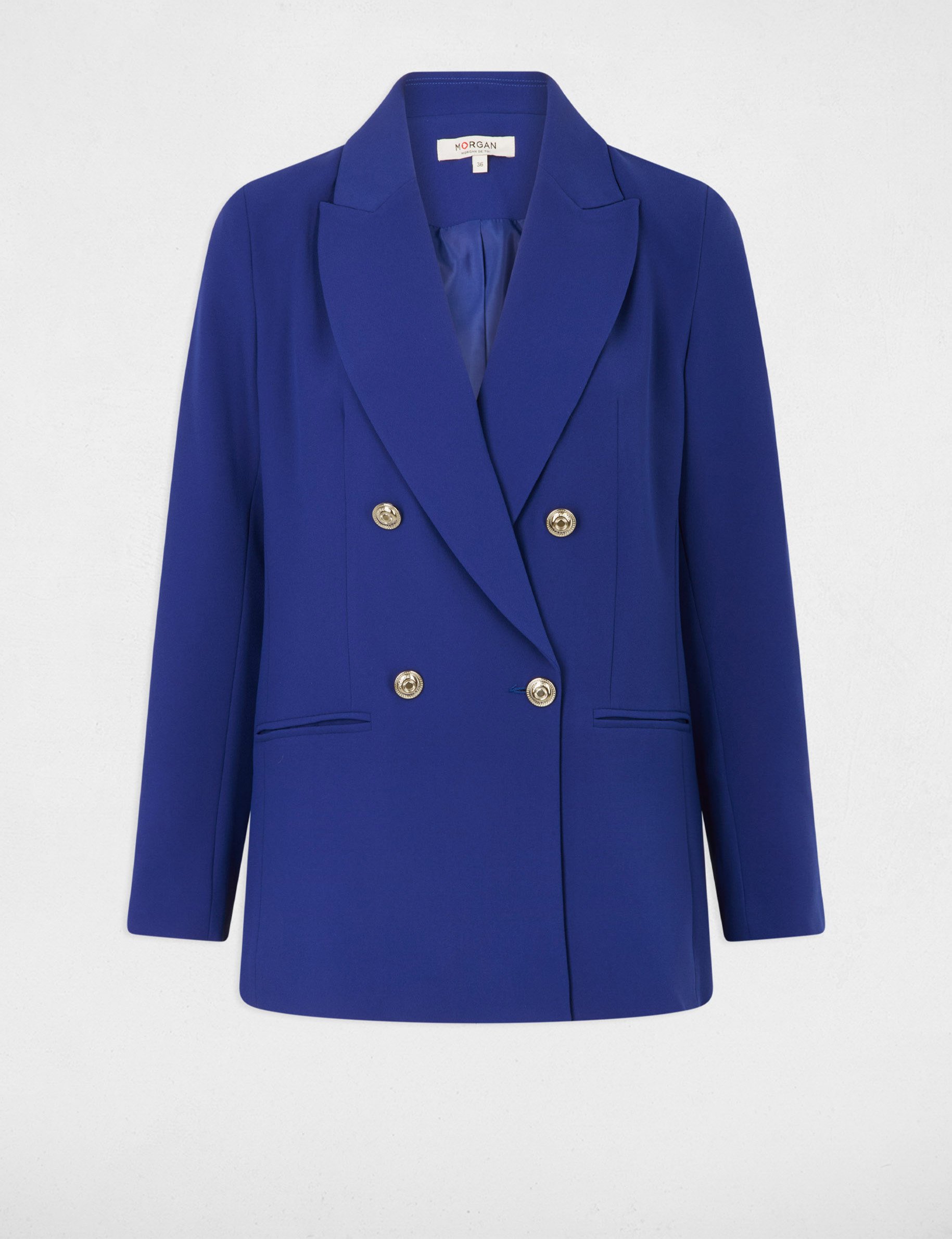 Blazer sans manches bleu pétrole femme