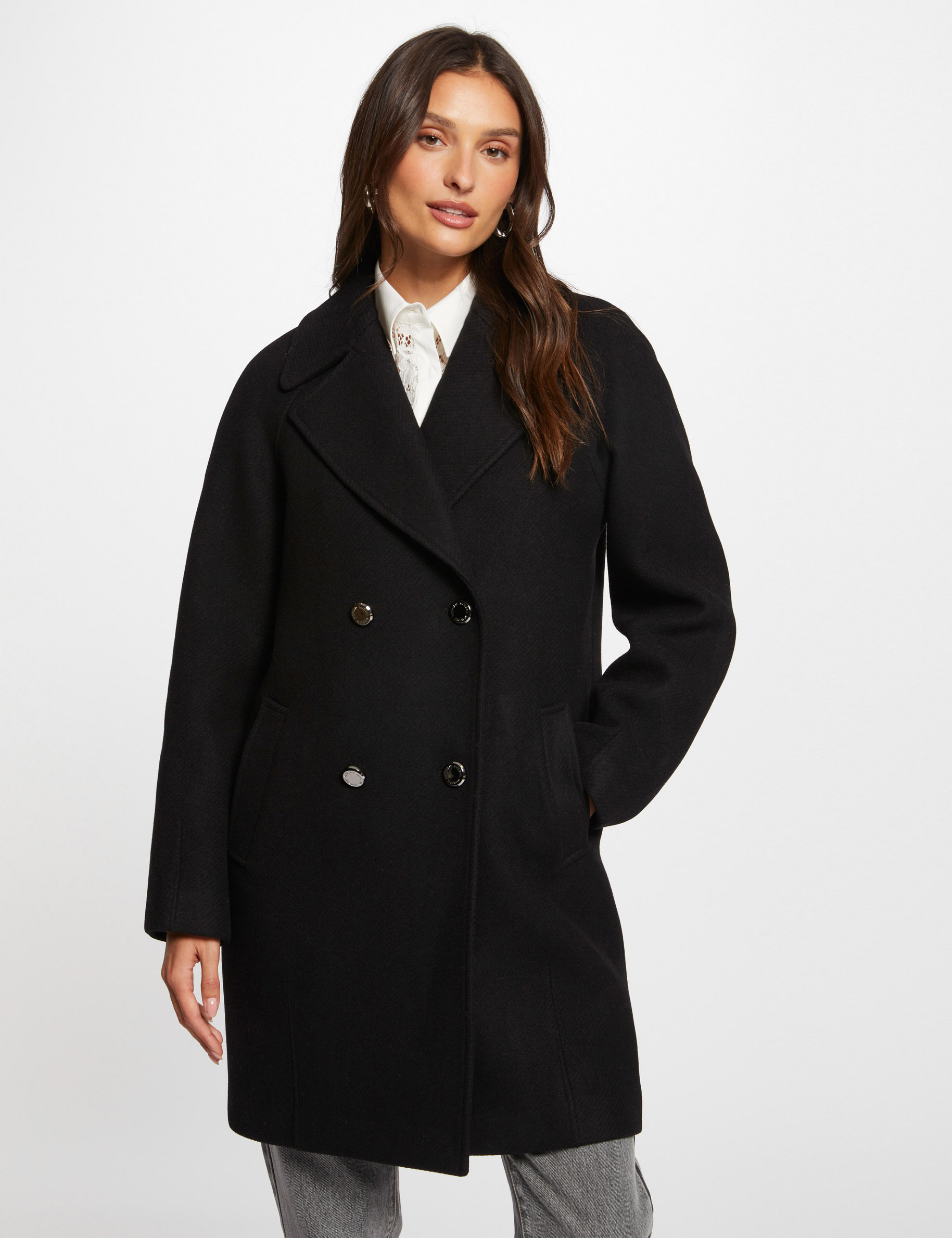 manteau long ample noir femme Manteau long ample noir femme