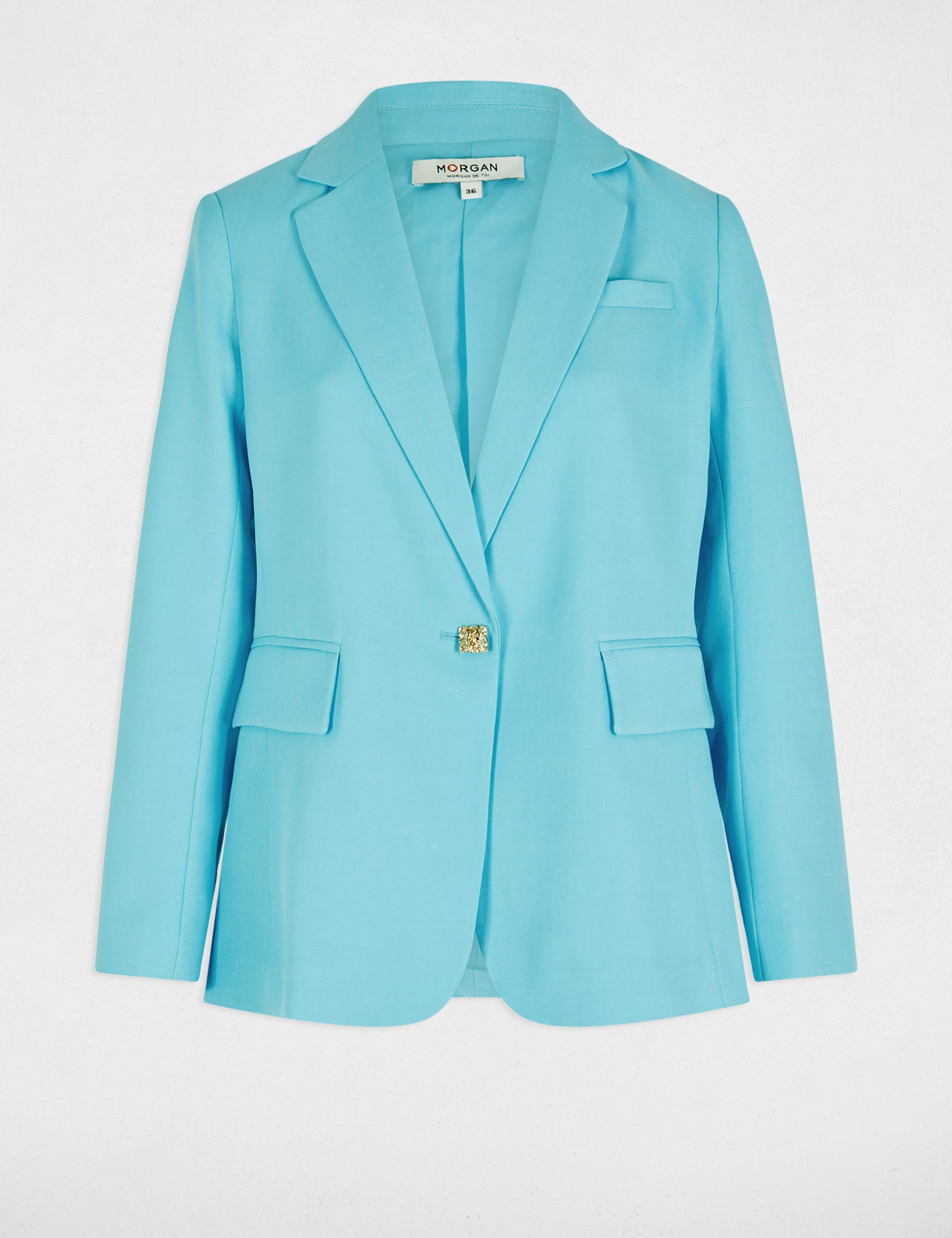 blazer cintree bleu ciel femme Blazer cintrée bleu ciel femme