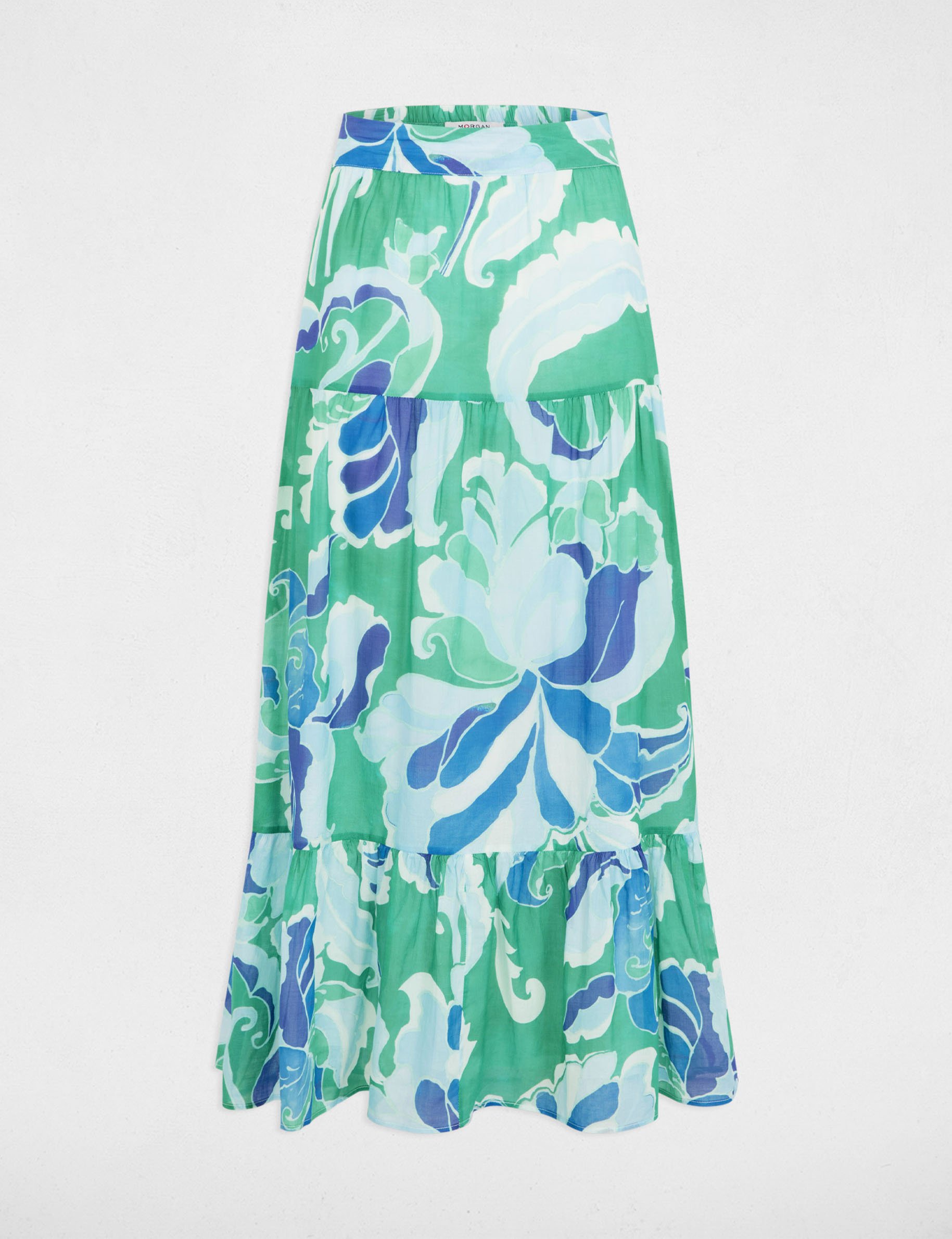 jupe longue imprimee multicolore femme Jupe longue imprimée multicolore femme
