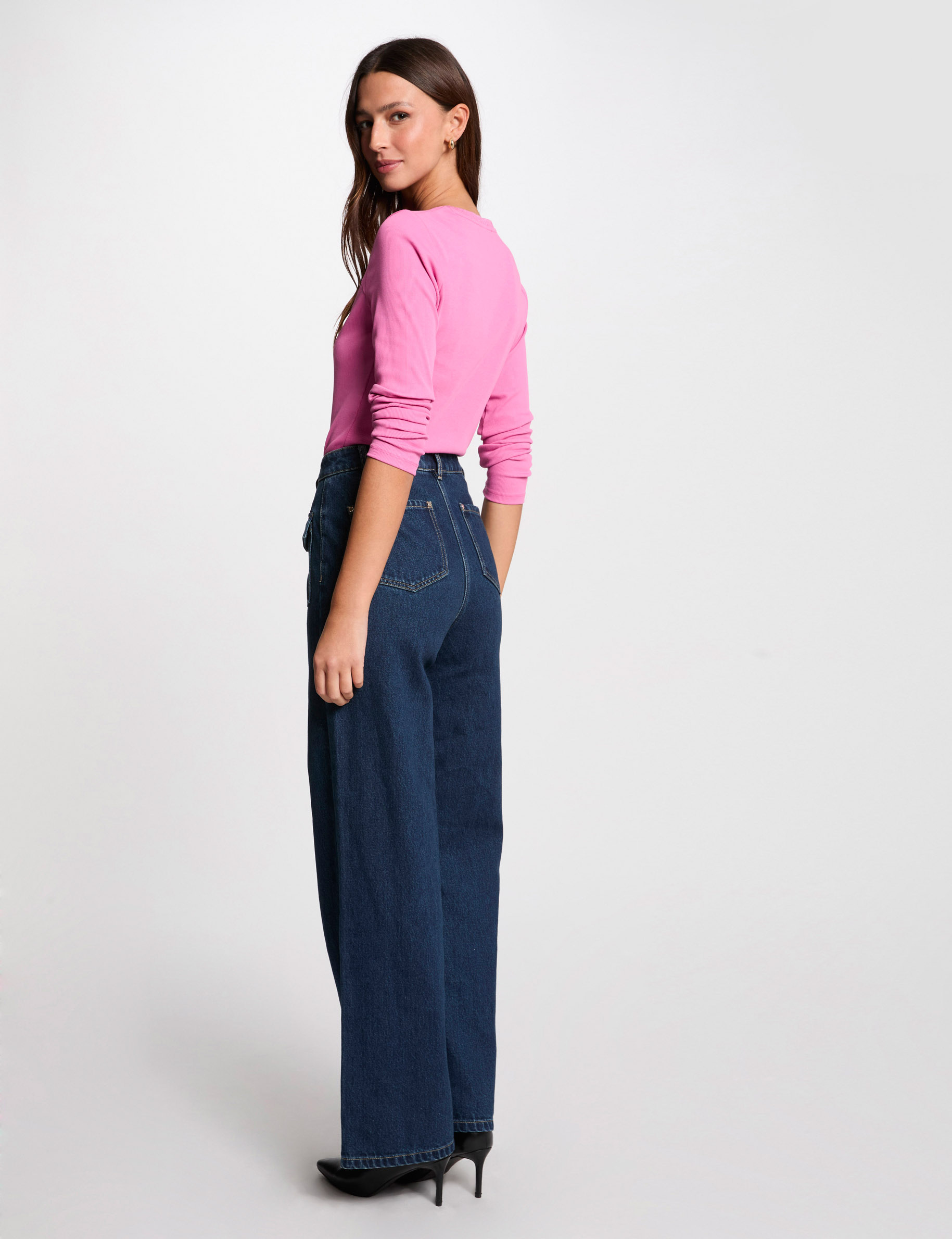 lange mouwen t shirt roze vrouw Lange mouwen T-shirt roze vrouw