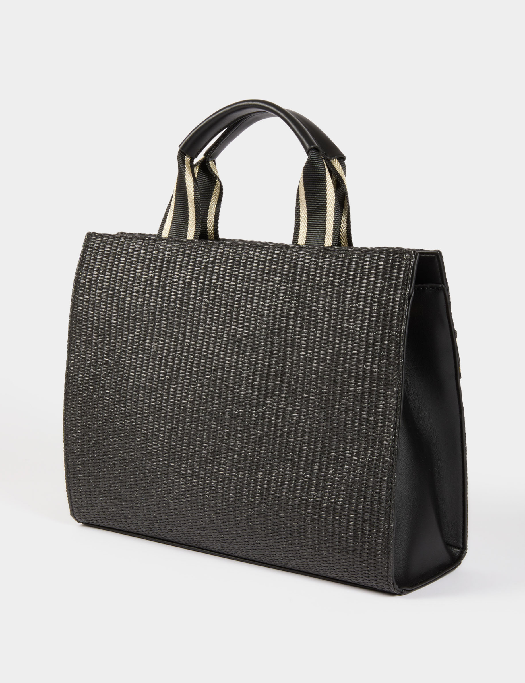 Gevlochten shopper zwart vrouw