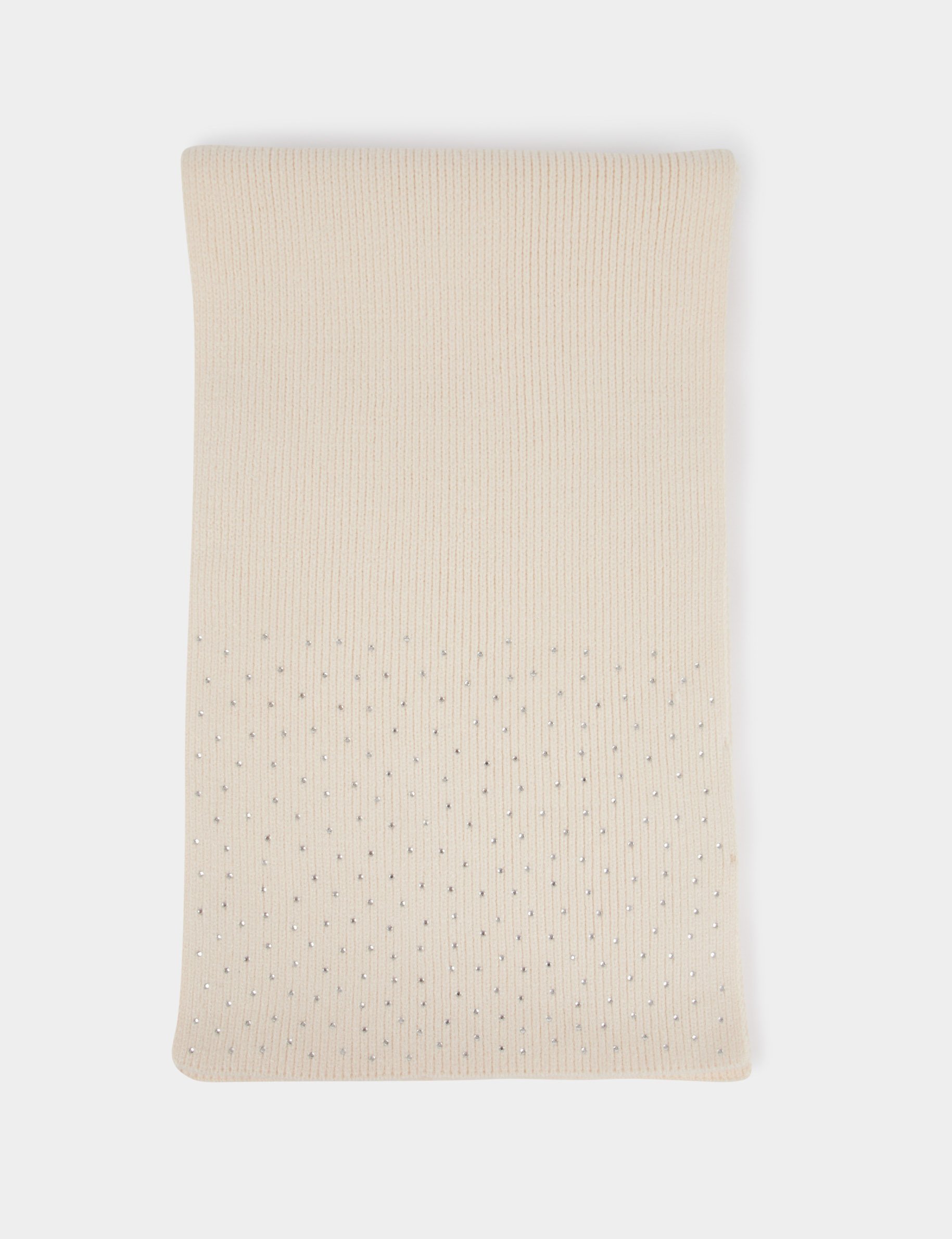 echarpe avec strass ivoire femme Écharpe avec strass ivoire femme