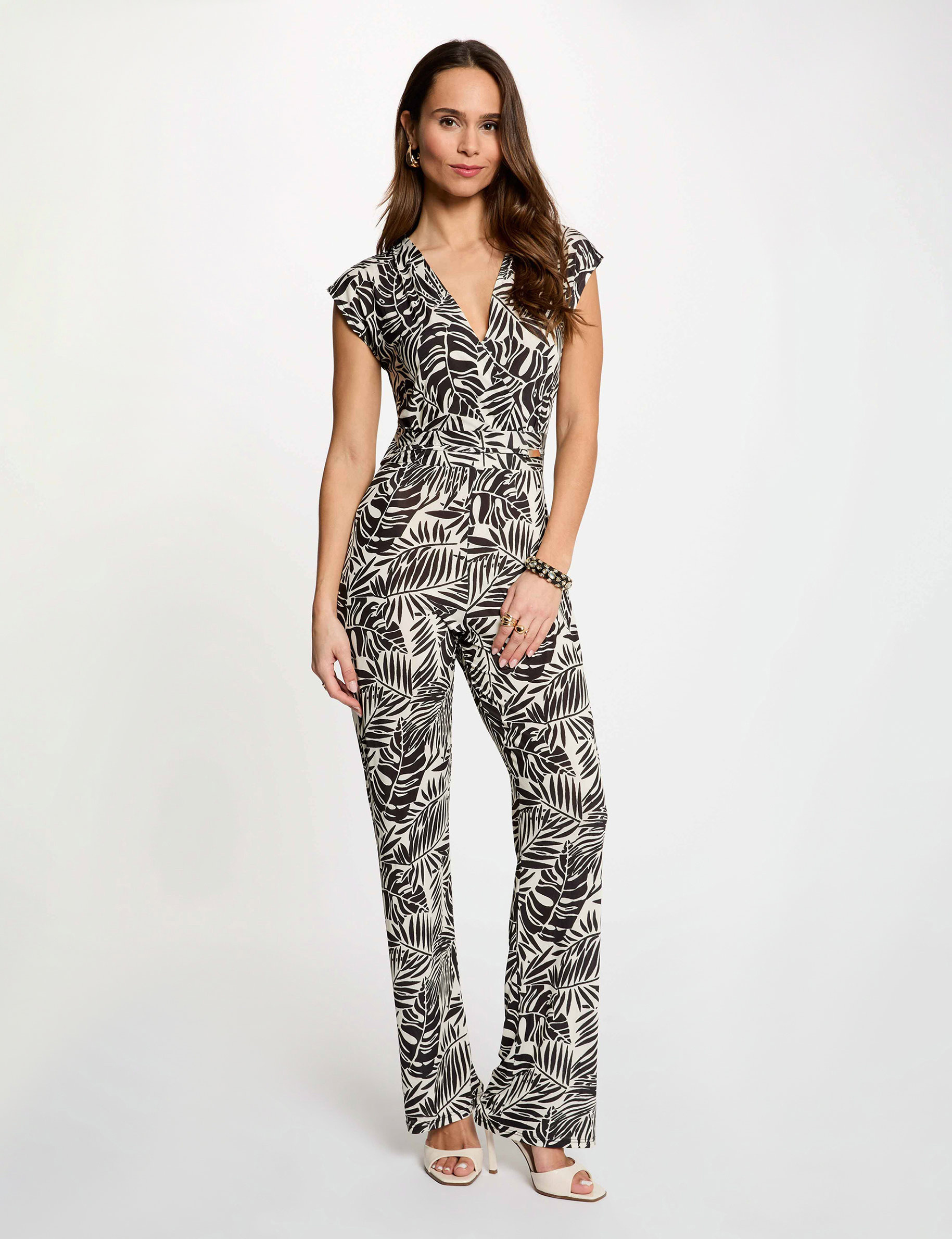 Combinaison ajust&eacute;e d&eacute;collet&eacute; multicolore femme